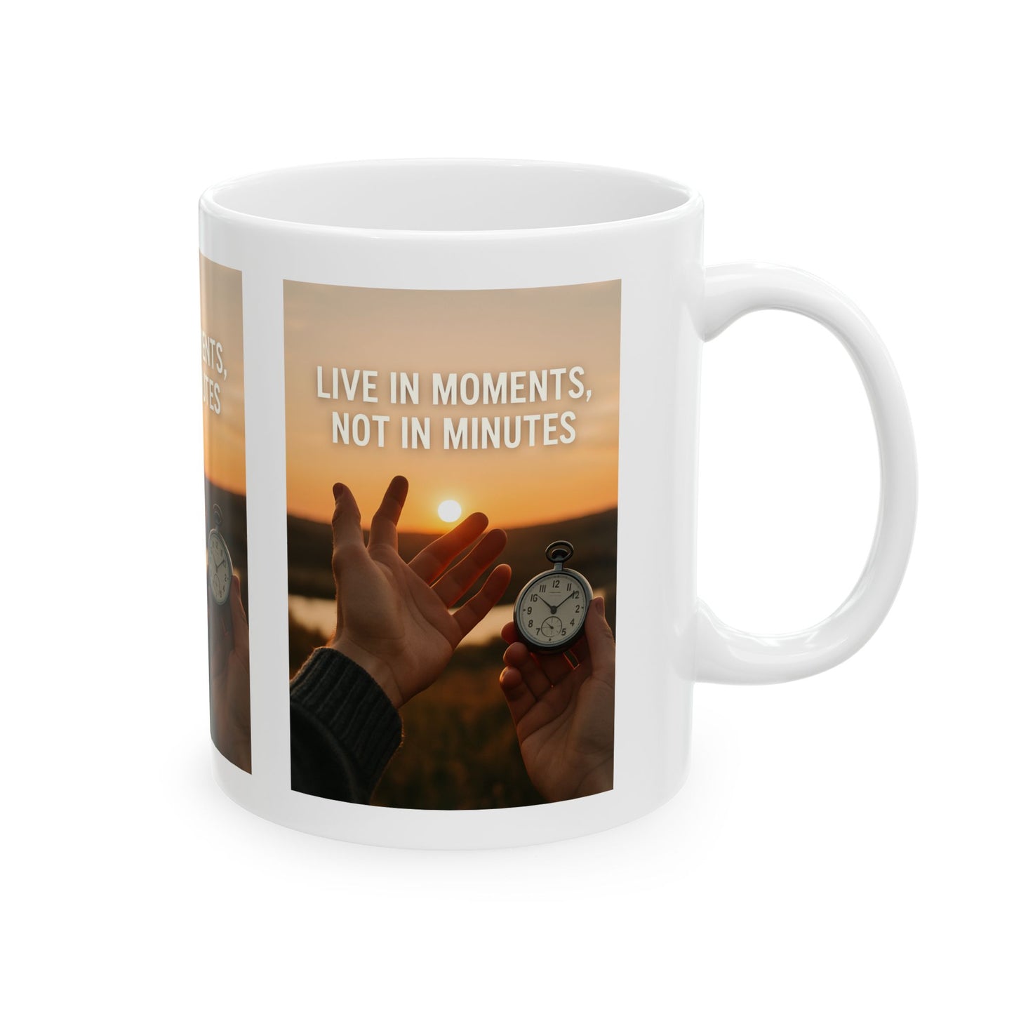 Inspirational Ceramic Mug - "Live in Moments, Not in Minutes" - Perfect for Coffee Lovers, Gift for Friend, Motivational Mug, Relaxing [...]