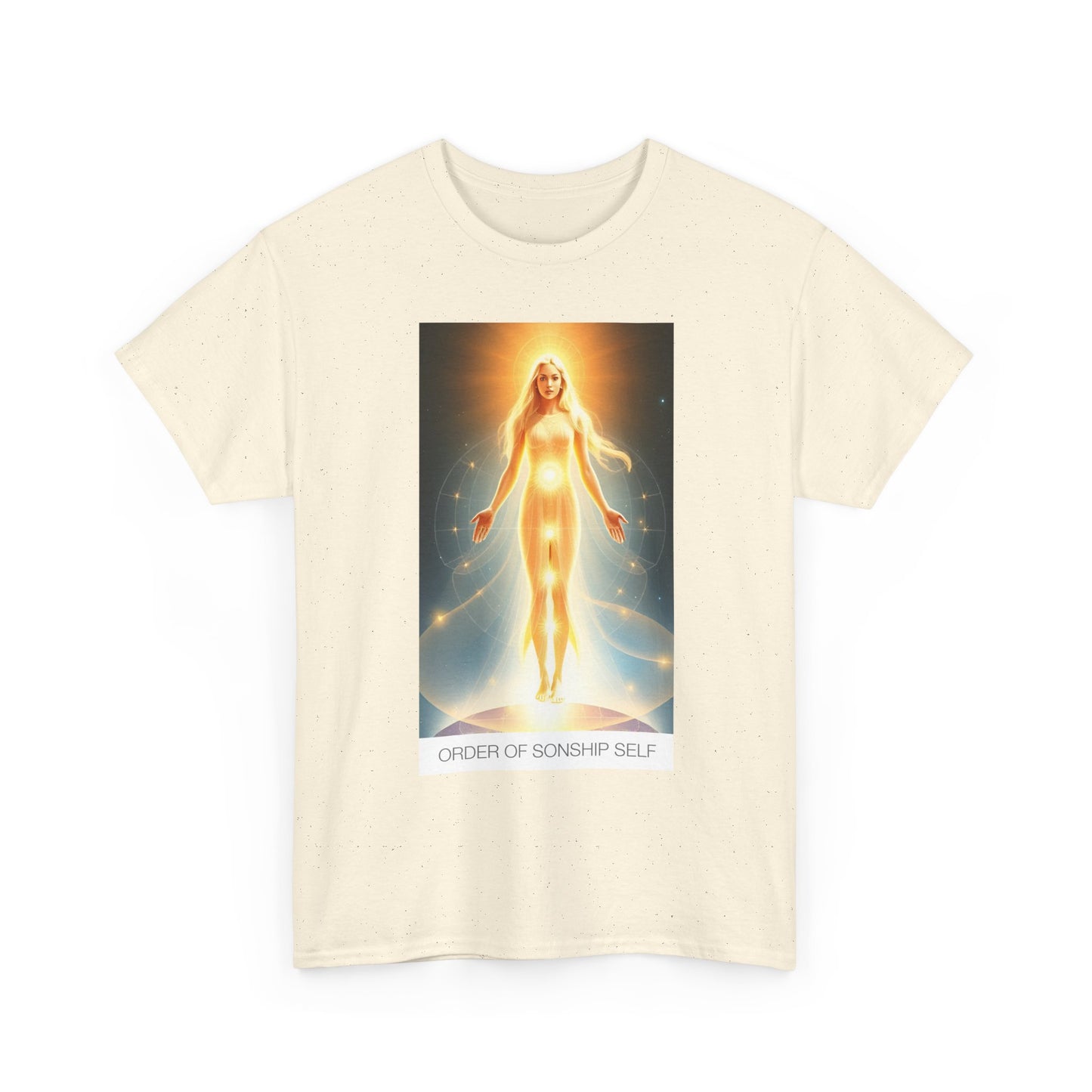 Celestial Self Unisex Heavy Cotton Tee, Spiritual Gift, Artistic T-Shirt, Cosmic Apparel, Meditation Clothing