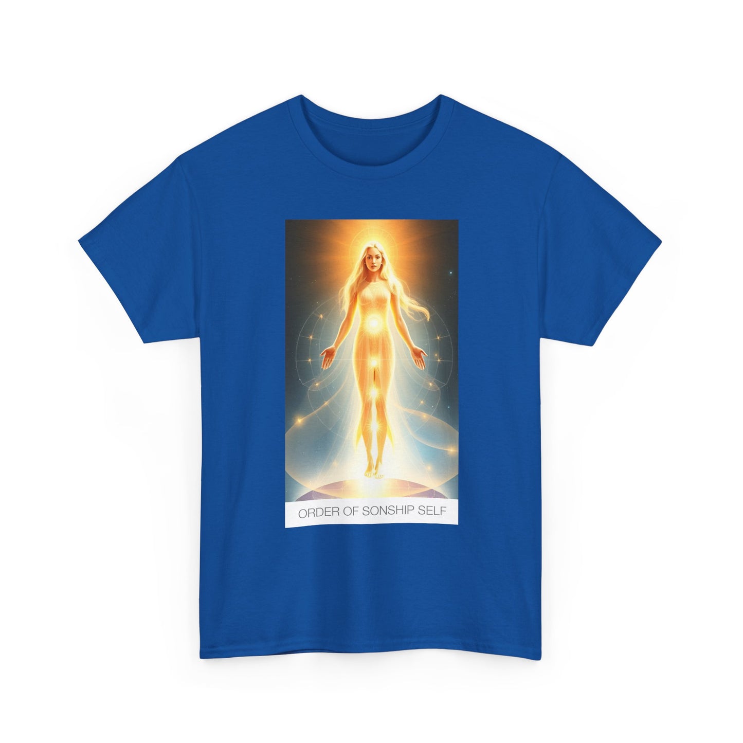 Celestial Self Unisex Heavy Cotton Tee, Spiritual Gift, Artistic T-Shirt, Cosmic Apparel, Meditation Clothing