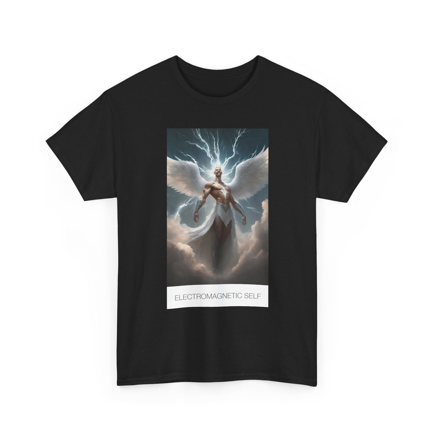 Mystical Angel Unisex Heavy Cotton Tee | Electromagnetic Self T-Shirt, Spiritual Gift, Unique Apparel, Fantasy Art Tee, Comfortable Wear