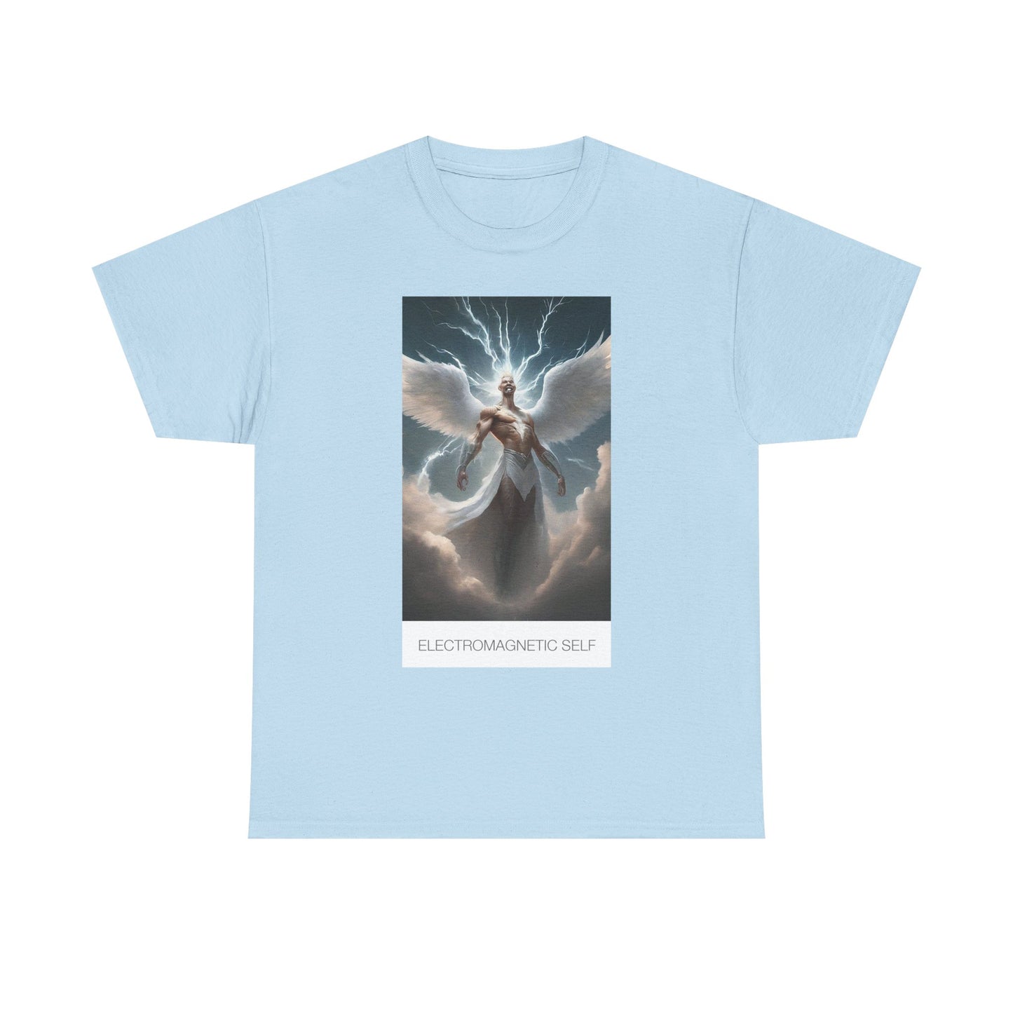 Mystical Angel Unisex Heavy Cotton Tee | Electromagnetic Self T-Shirt, Spiritual Gift, Unique Apparel, Fantasy Art Tee, Comfortable Wear