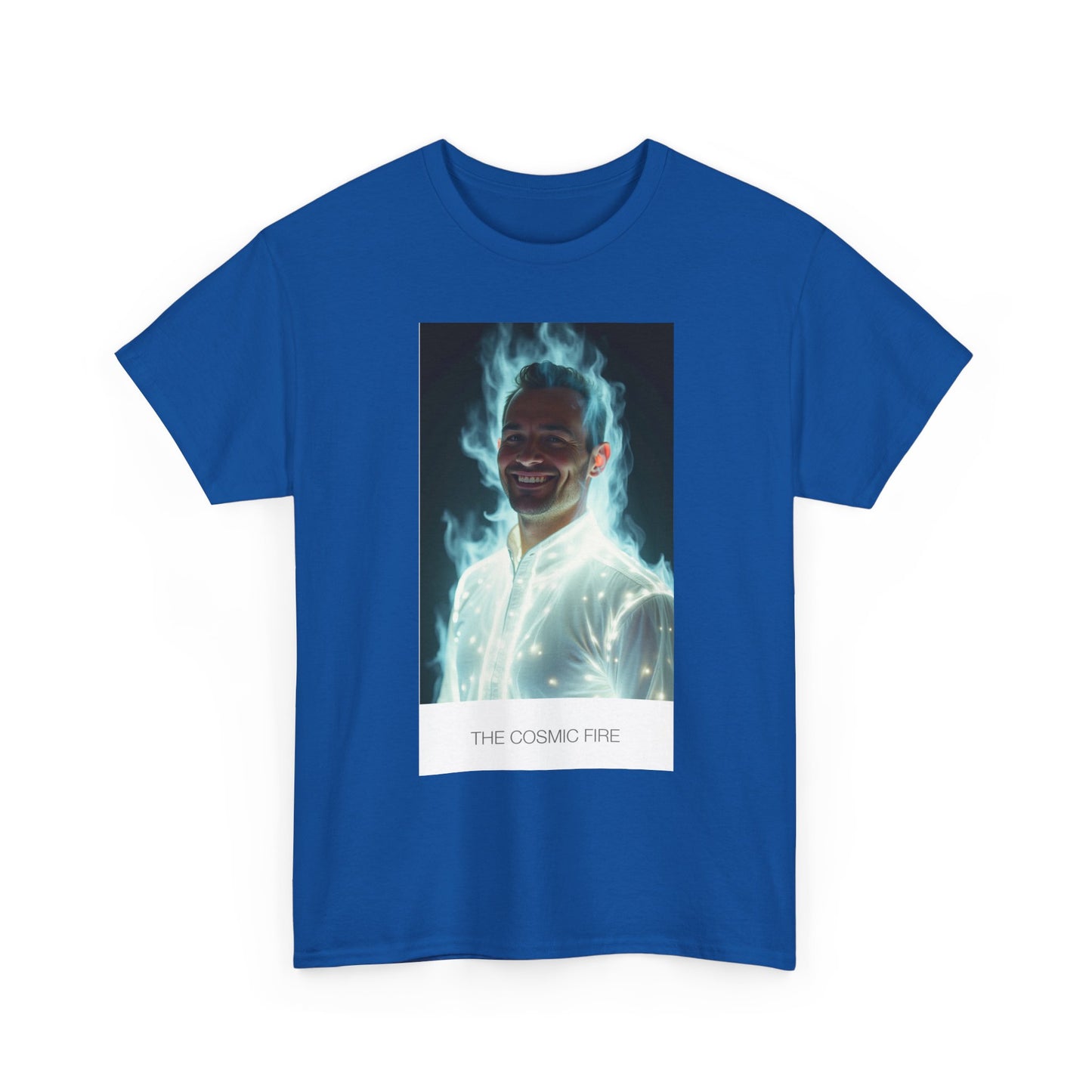 Cosmic Fire Unisex Heavy Cotton Tee, Graphic Tee, Gift for Him, Motivational Shirt, Casual Wear, Unique Design, Statement T-Shirt