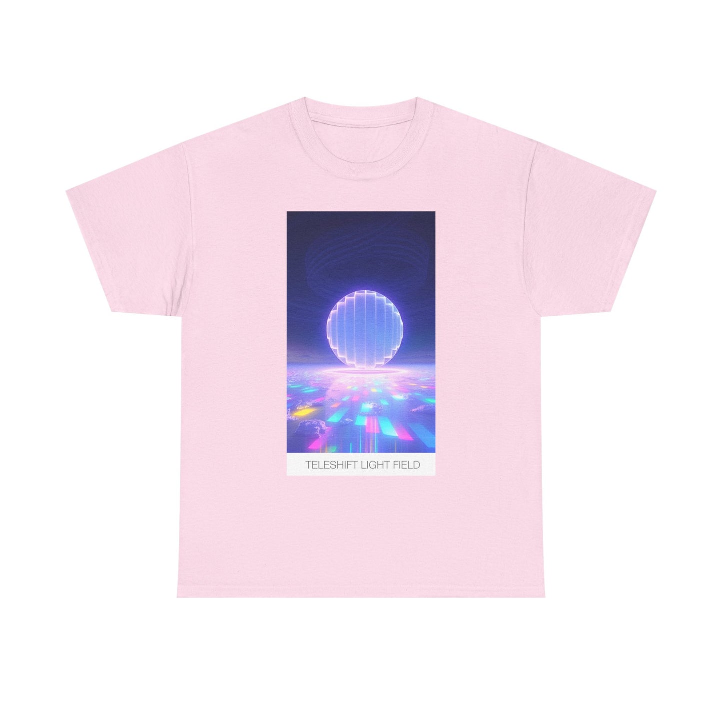 Vibrant Light Field Tee: Unisex Heavy Cotton Graphic T-Shirt, Retro Aesthetic Shirt, Festival Wear, Everyday Casual, Gift Idea