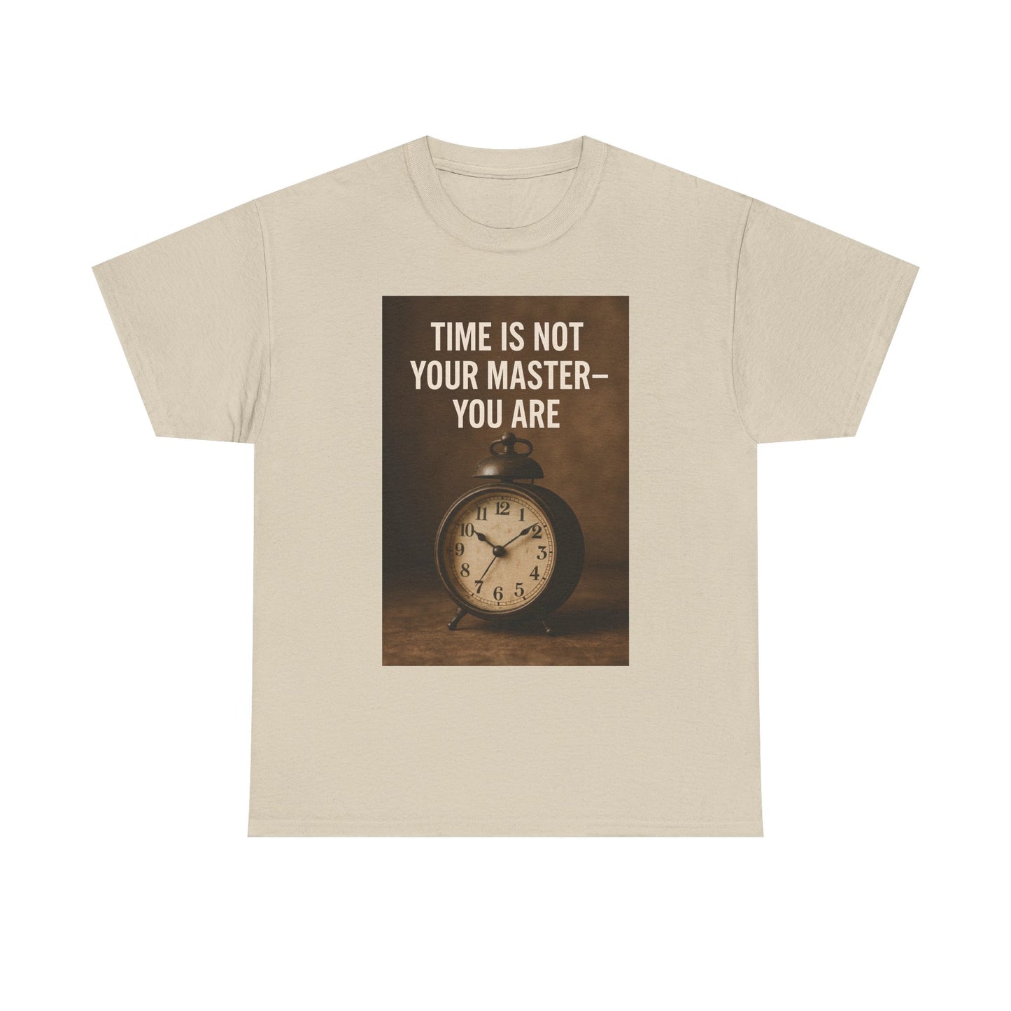 Inspirational Quote Tee: Time Is Not Your Master, Motivational T-Shirt for Mindfulness, Gift for Friends, Relaxed Fit Cotton Shirt, [...]