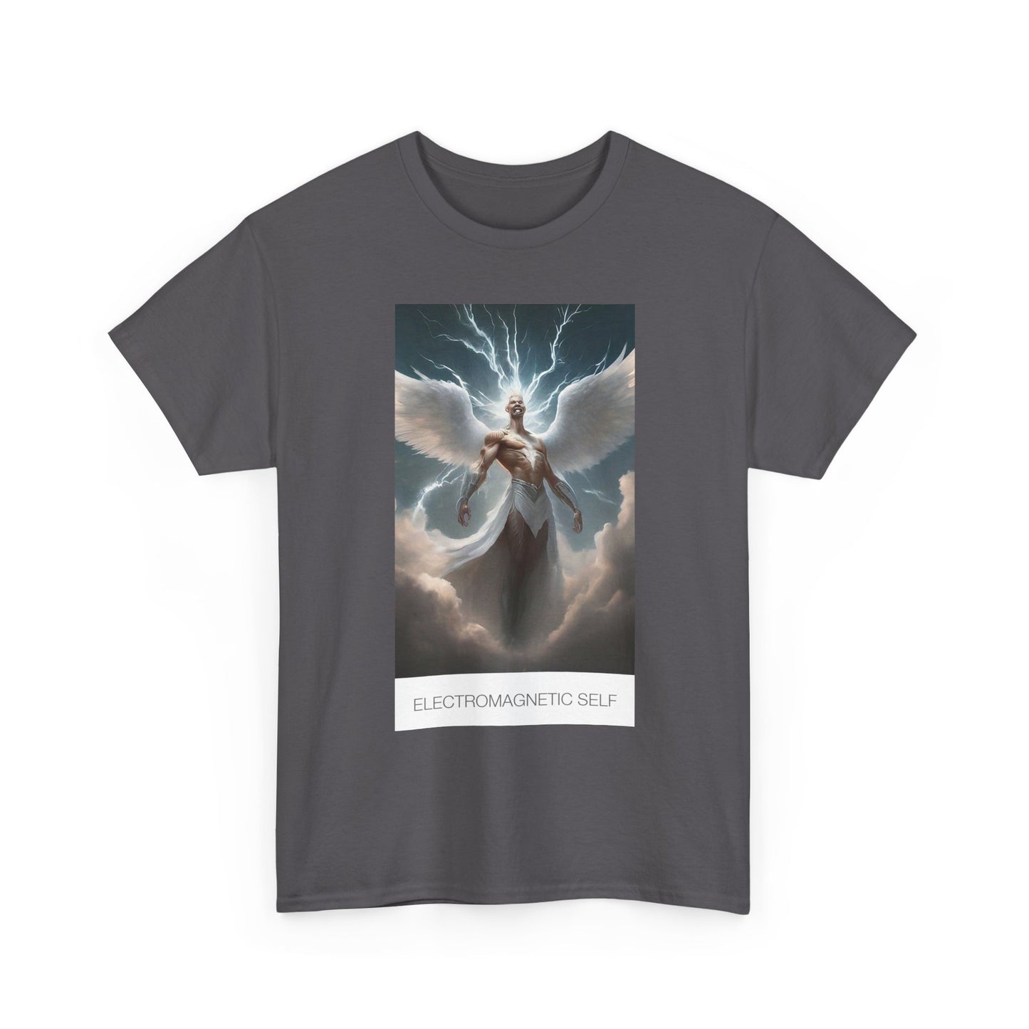 Mystical Angel Unisex Heavy Cotton Tee | Electromagnetic Self T-Shirt, Spiritual Gift, Unique Apparel, Fantasy Art Tee, Comfortable Wear