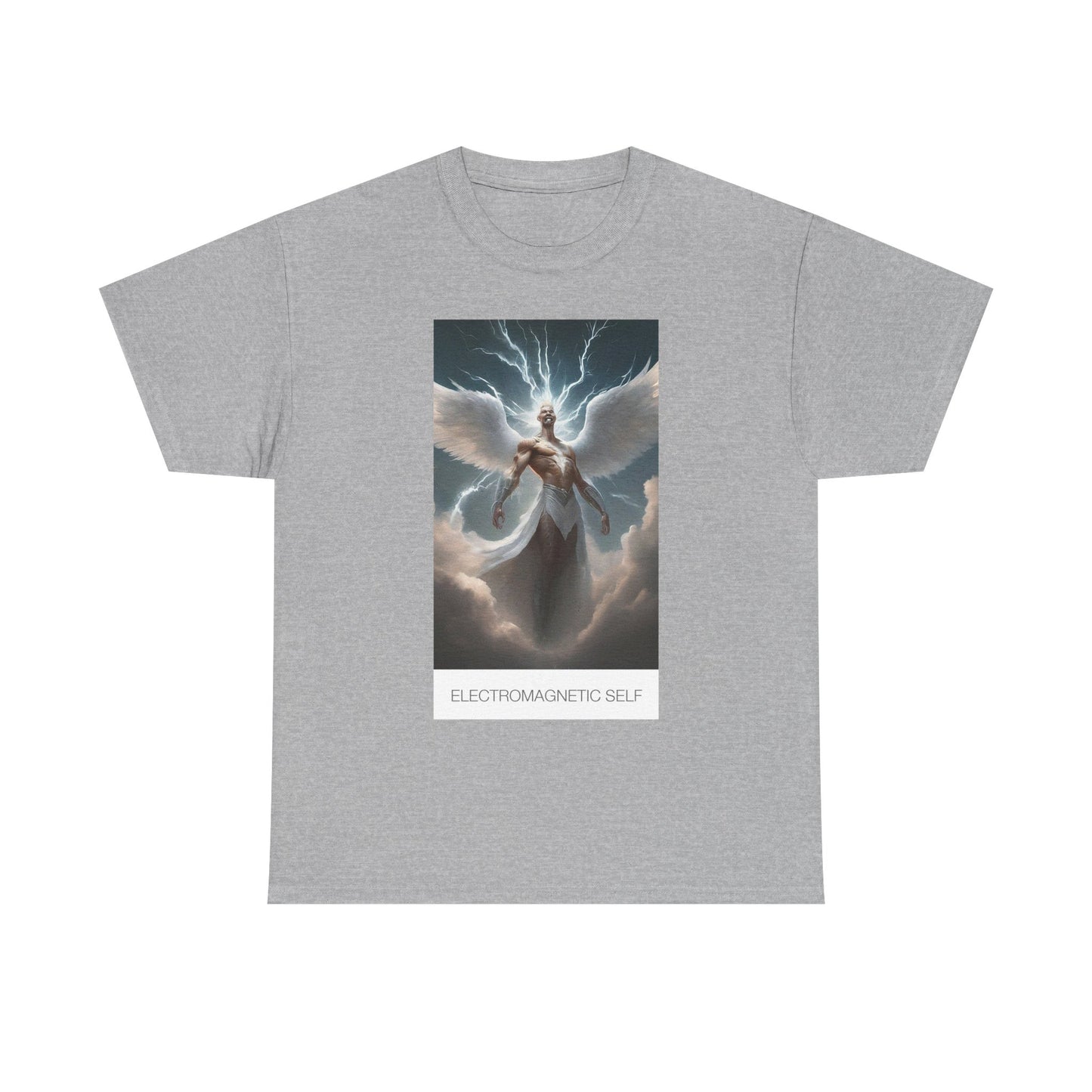 Mystical Angel Unisex Heavy Cotton Tee | Electromagnetic Self T-Shirt, Spiritual Gift, Unique Apparel, Fantasy Art Tee, Comfortable Wear