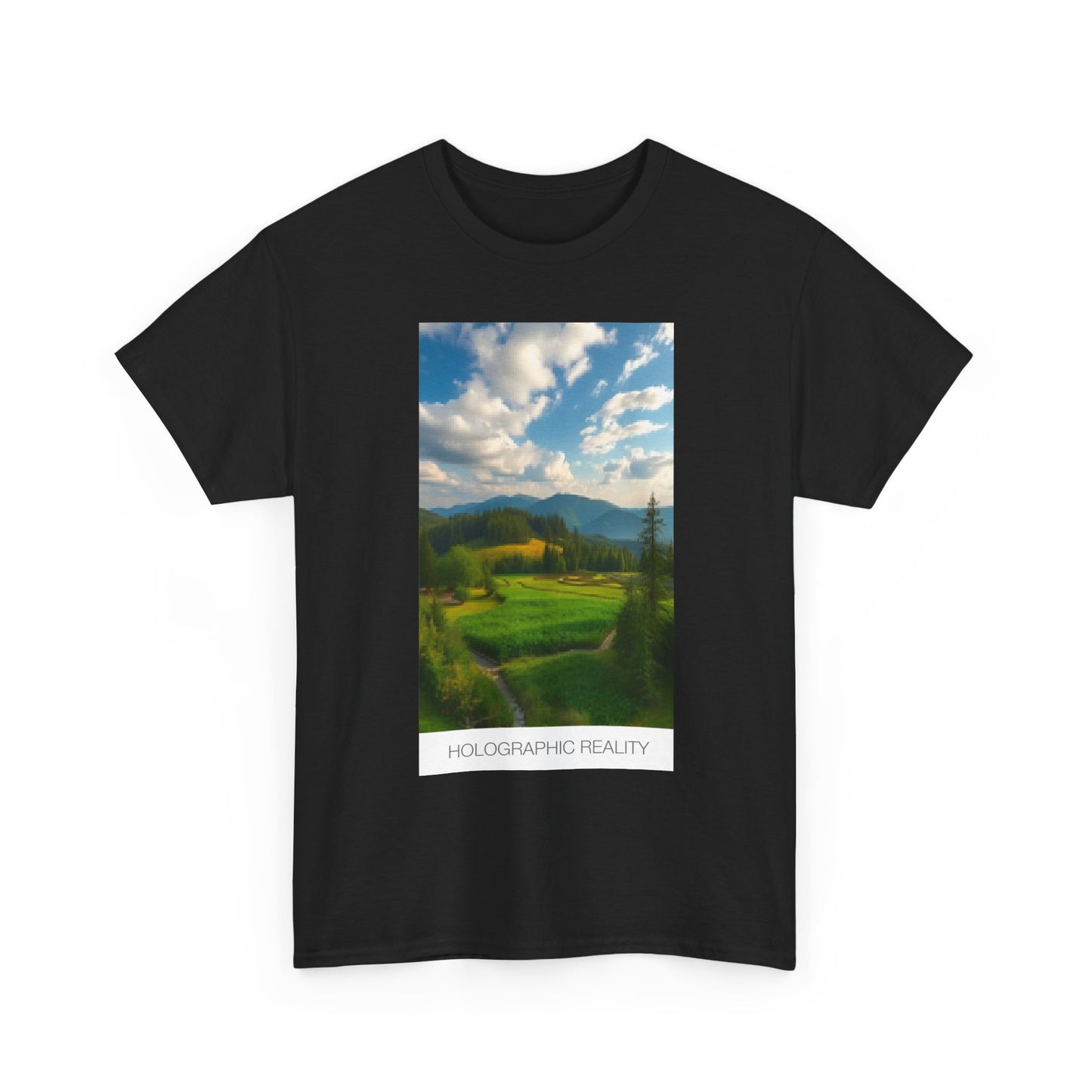 Holographic Reality Tee - Unisex Heavy Cotton Shirt for Nature Lovers, Perfect for Casual Outings, Gifts, Summer Vibes, Eco-Conscious [...]