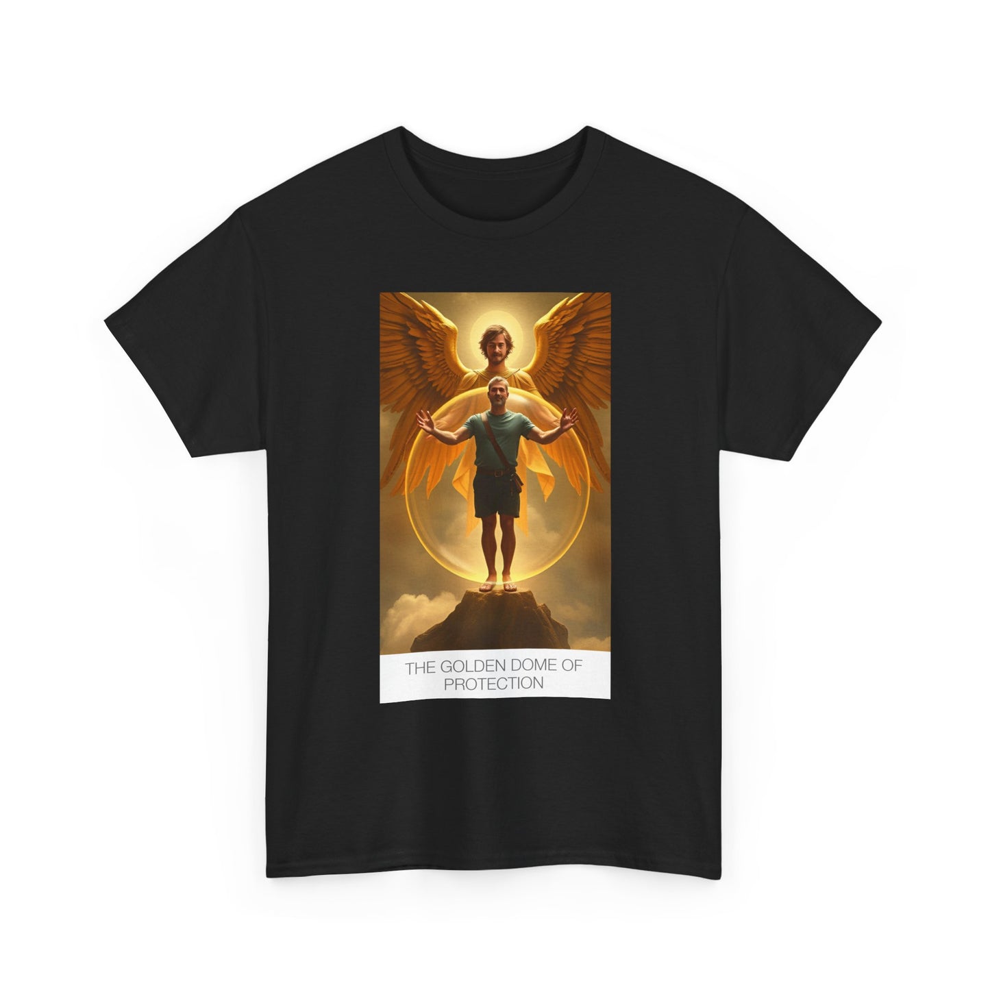 Divine Protection Tee, Unisex Cotton T-Shirt, Spiritual Art Shirt, Guardian Angel Apparel, Gift for Faith Lovers, Unique Spiritual Wear