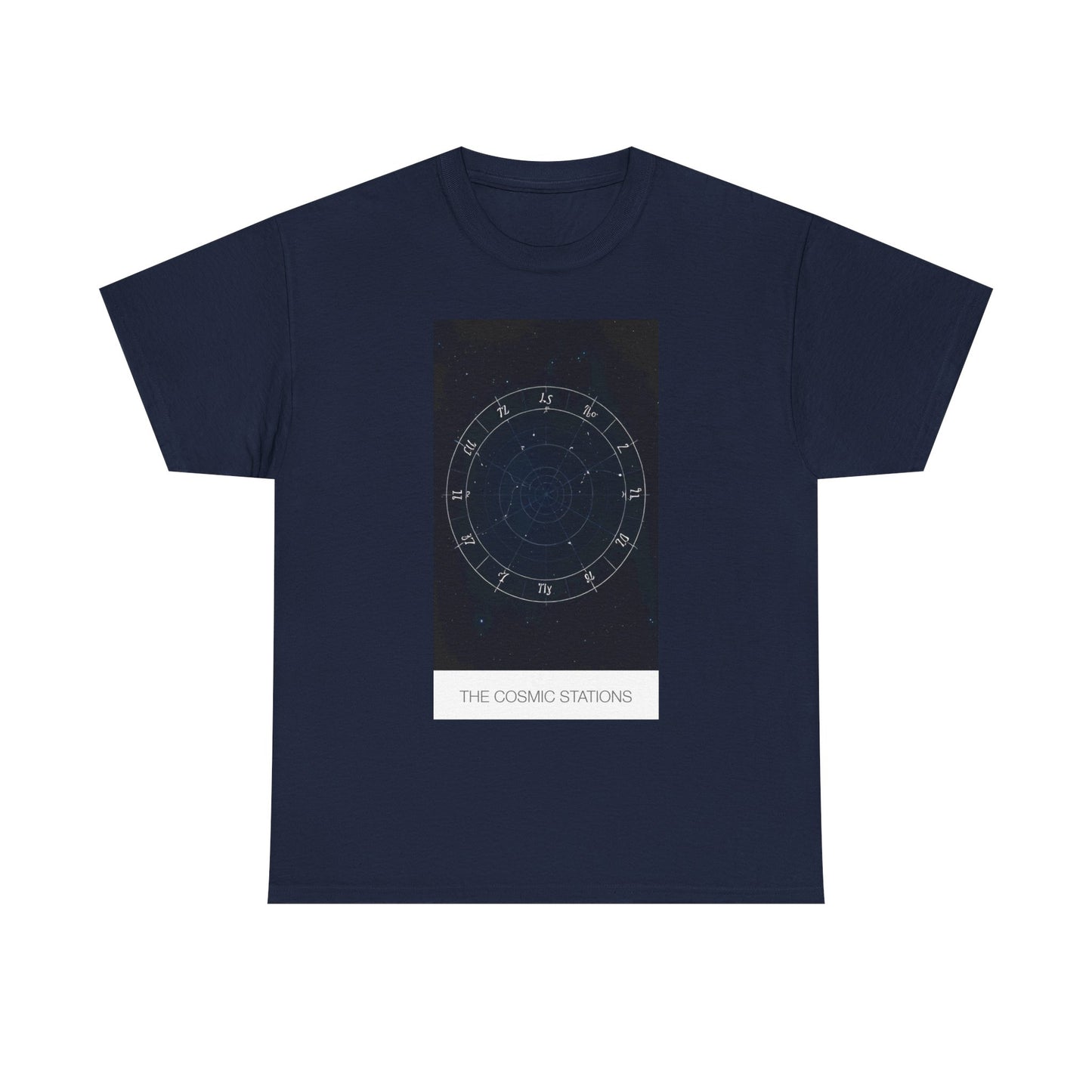 Cosmic Stations Tee, Unisex Cotton Shirt, Zodiac Graphic Top, Astrology Gift, Horoscope Apparel, Space Lover T-Shirt
