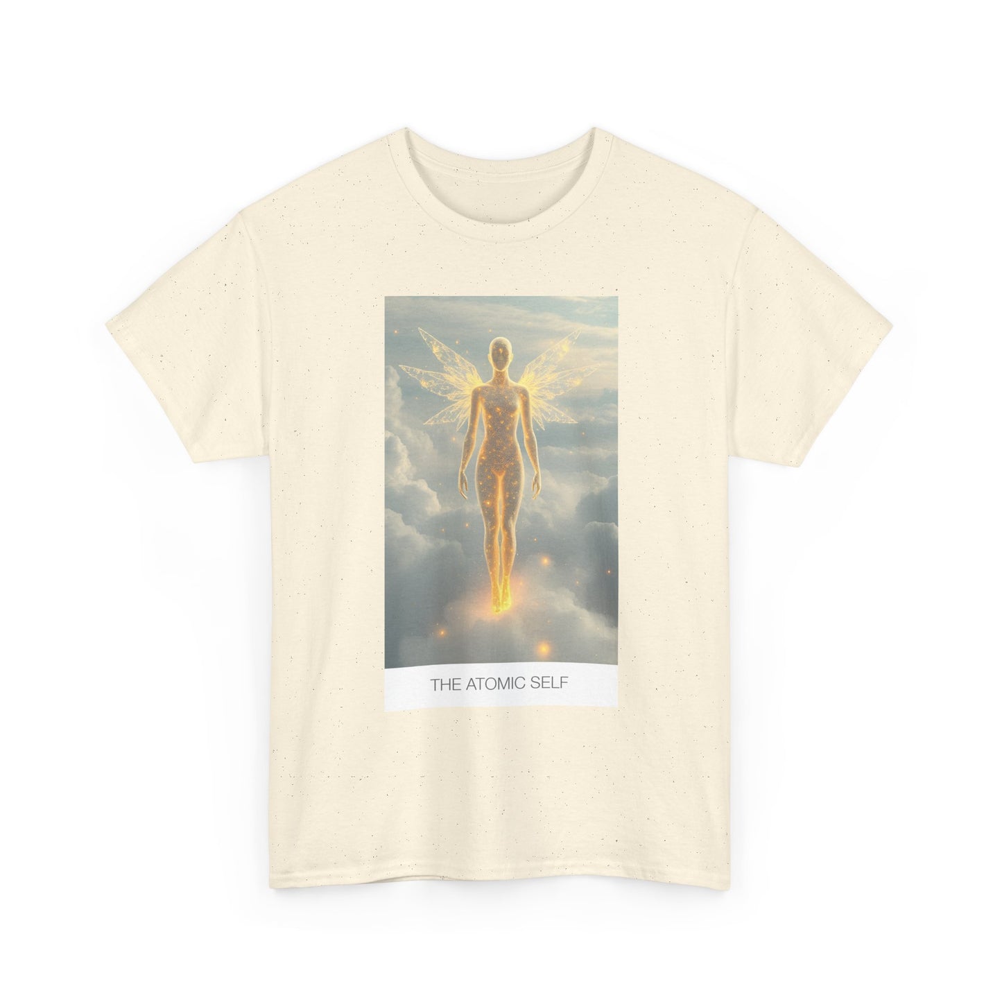 The Atomic Self Unisex Heavy Cotton Tee, Inspirational Graphic T-Shirt, Spiritual Apparel, Casual Wear, Unique Gift for Mindfulness
