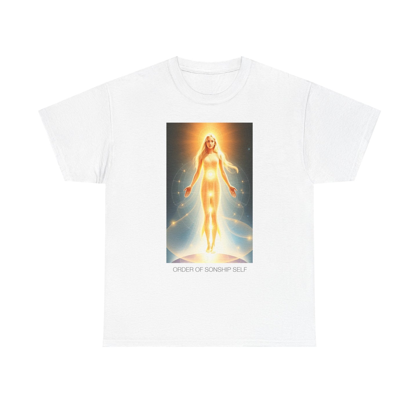 Celestial Self Unisex Heavy Cotton Tee, Spiritual Gift, Artistic T-Shirt, Cosmic Apparel, Meditation Clothing