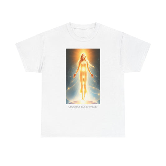 Celestial Self Unisex Heavy Cotton Tee, Spiritual Gift, Artistic T-Shirt, Cosmic Apparel, Meditation Clothing