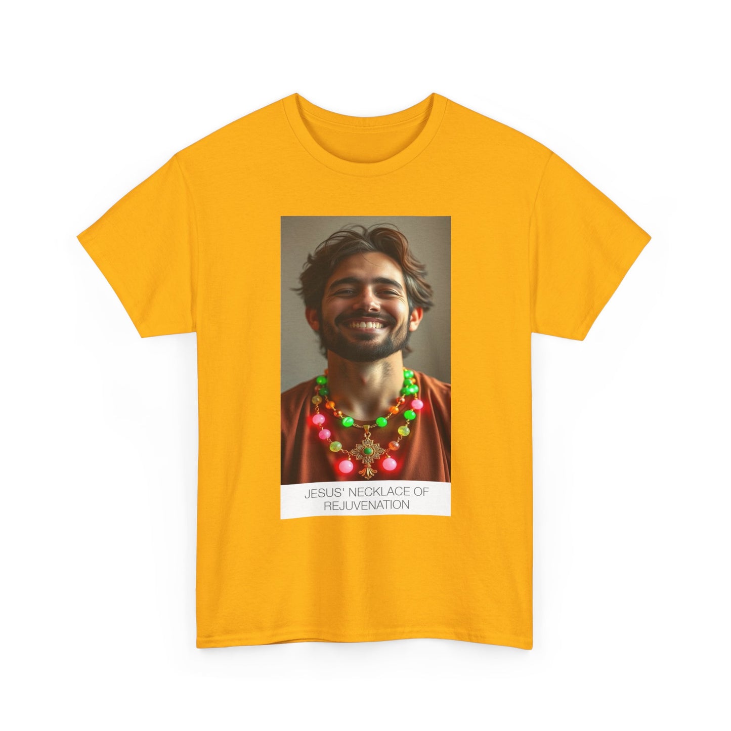 Jesus Necklace of Rejuvenation Unisex Heavy Cotton Tee, Spiritual Shirt, Funny T-Shirt, Gift for Faith, Casual Wear, Holiday Apparel