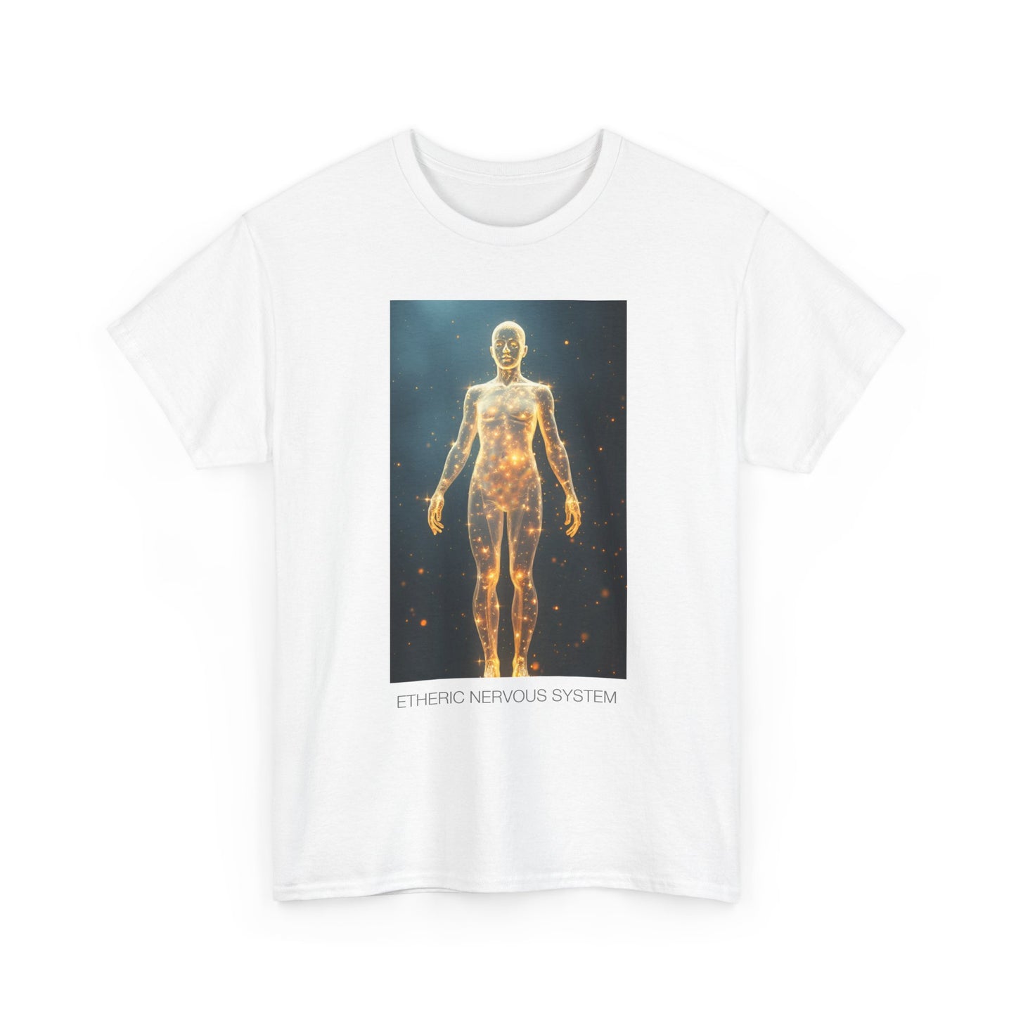 Etheric Nervous System Unisex Heavy Cotton Tee, Spirit Energy Shirt, Meditation Wear, Gift for Yoga Lovers, Mindfulness Apparel