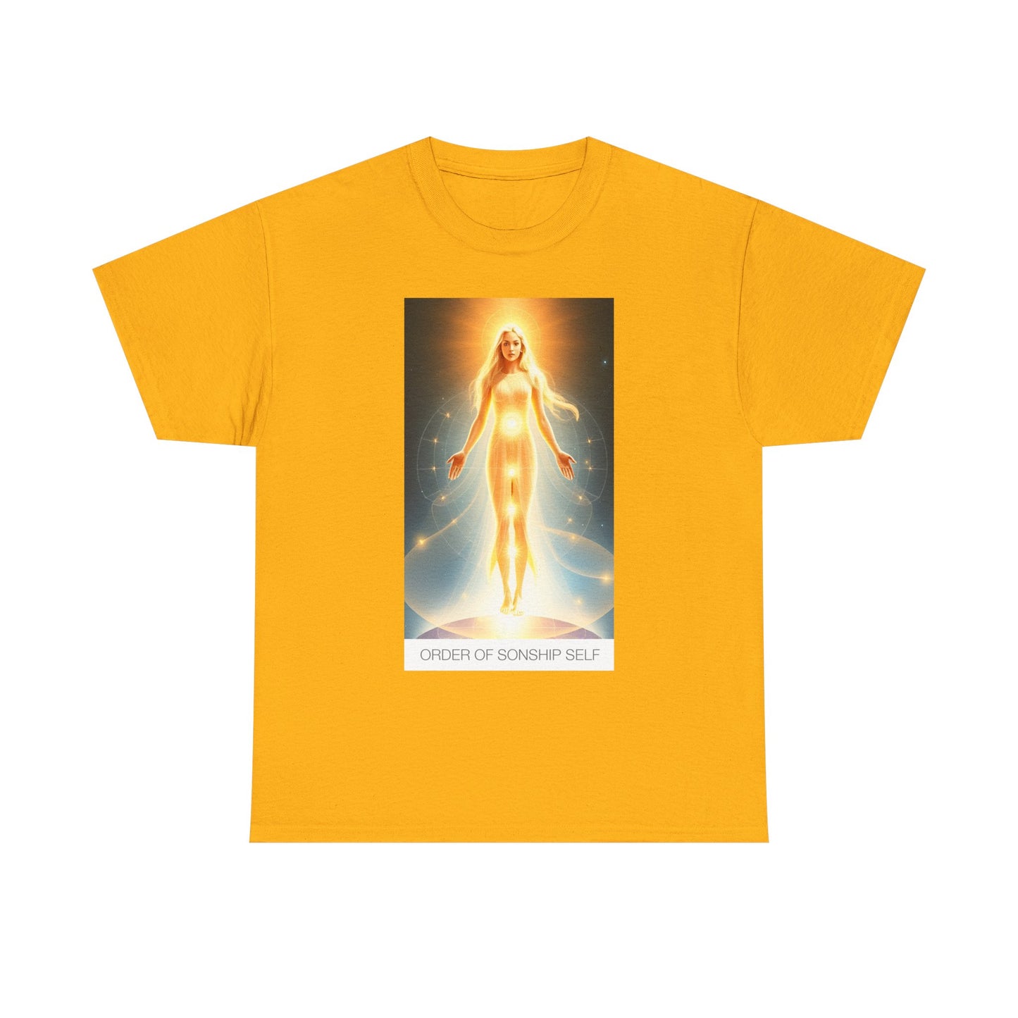 Celestial Self Unisex Heavy Cotton Tee, Spiritual Gift, Artistic T-Shirt, Cosmic Apparel, Meditation Clothing