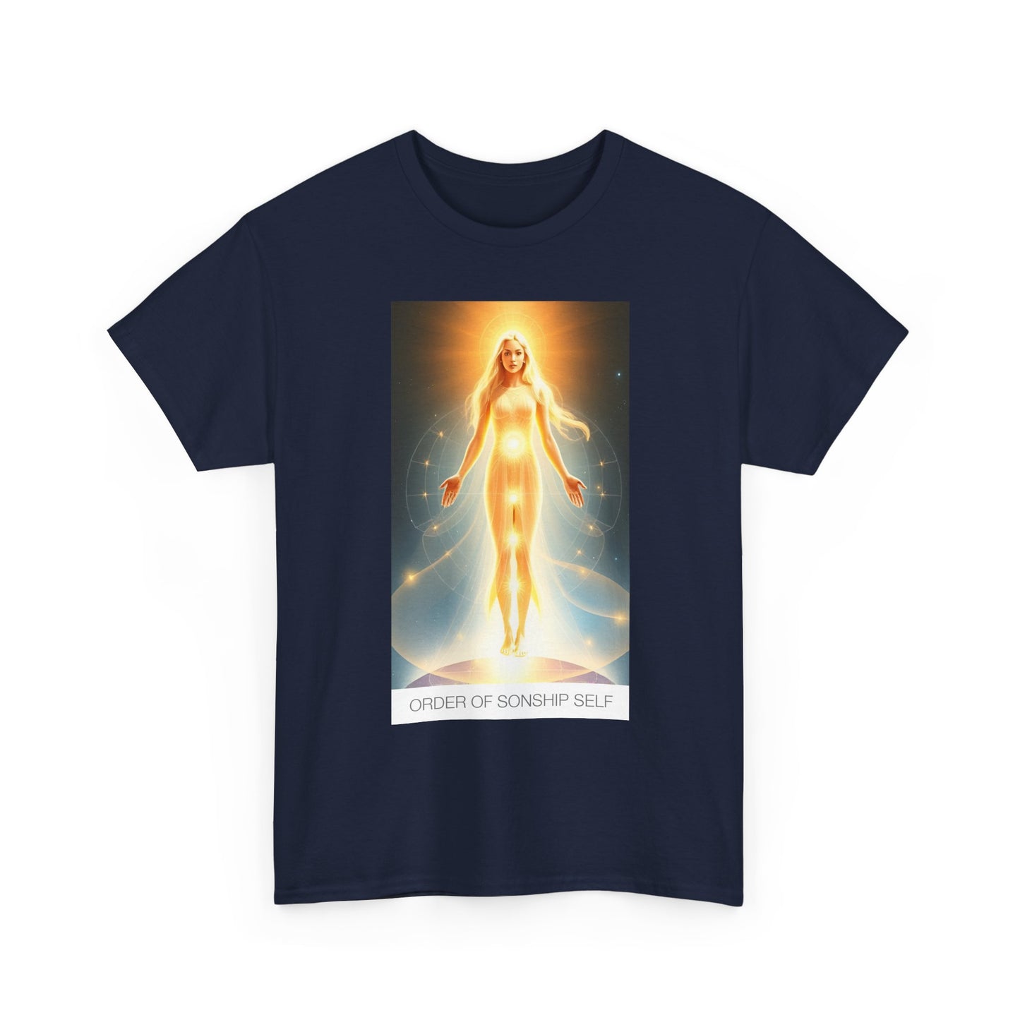 Celestial Self Unisex Heavy Cotton Tee, Spiritual Gift, Artistic T-Shirt, Cosmic Apparel, Meditation Clothing