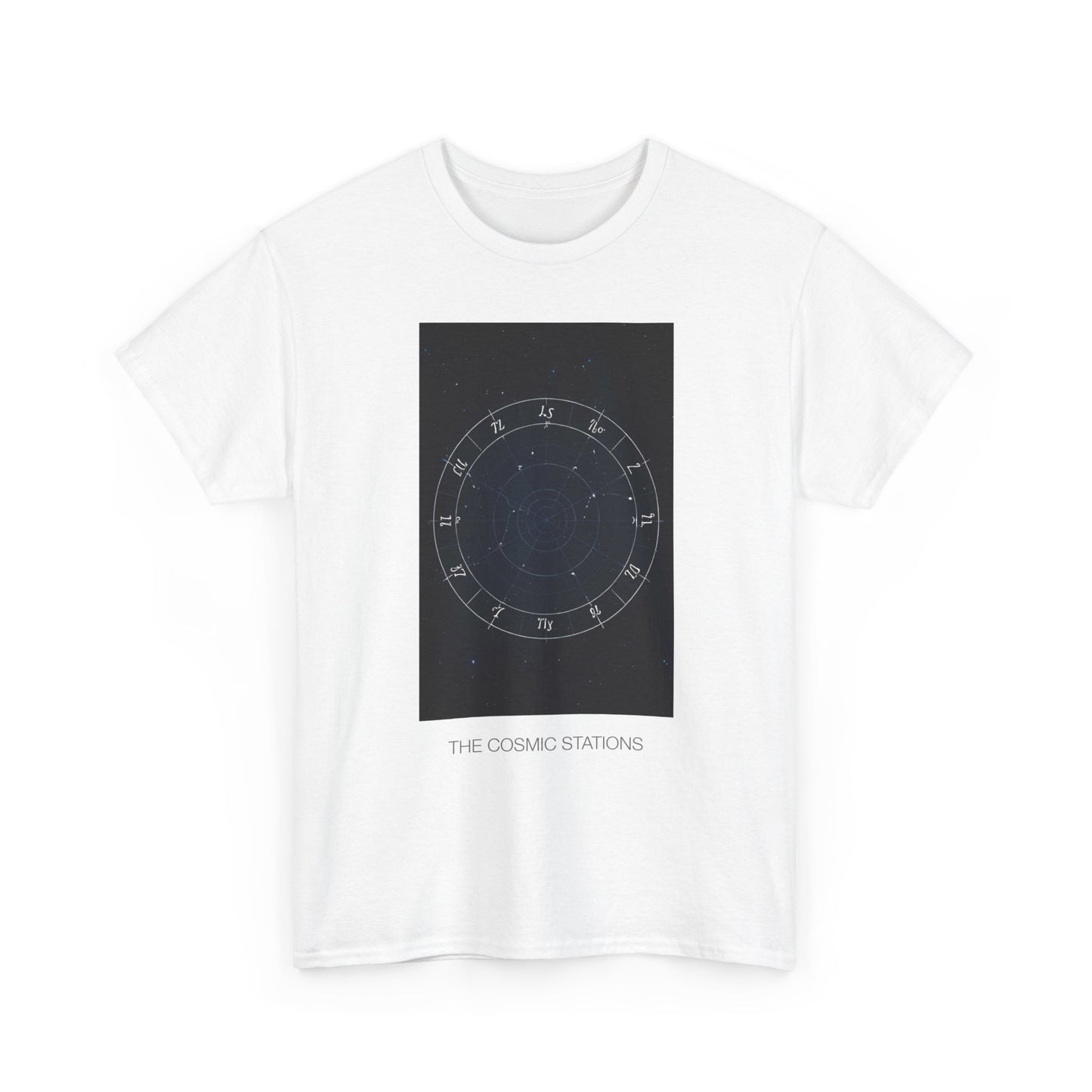 Cosmic Stations Tee, Unisex Cotton Shirt, Zodiac Graphic Top, Astrology Gift, Horoscope Apparel, Space Lover T-Shirt