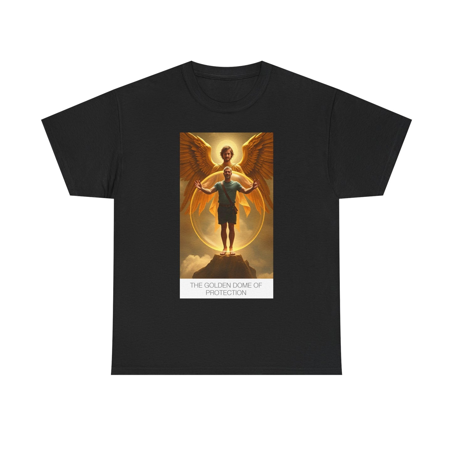 Divine Protection Tee, Unisex Cotton T-Shirt, Spiritual Art Shirt, Guardian Angel Apparel, Gift for Faith Lovers, Unique Spiritual Wear