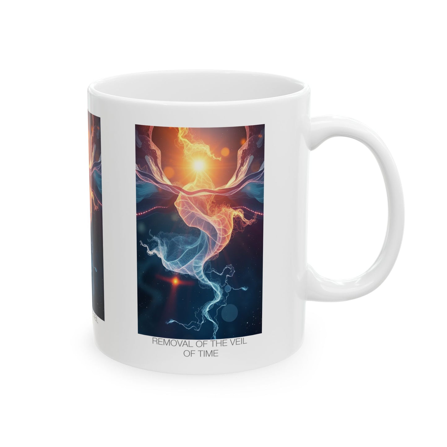 Celestial Ceramic Mug - Remnants of the Veil of Time, Inspirational Coffee Cup, Art Mug, Unique Gift, Home Decor, Cozy Vibes