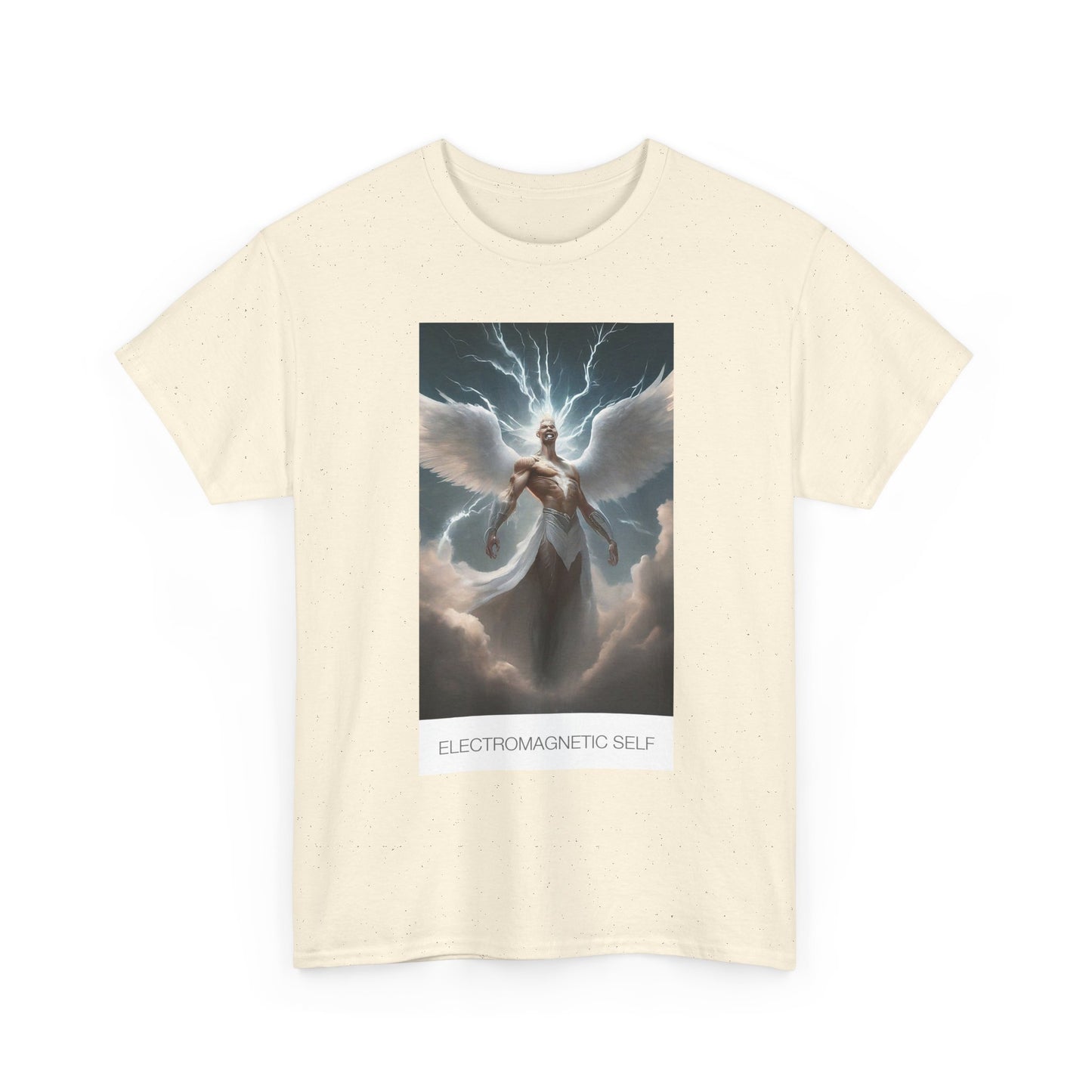Mystical Angel Unisex Heavy Cotton Tee | Electromagnetic Self T-Shirt, Spiritual Gift, Unique Apparel, Fantasy Art Tee, Comfortable Wear
