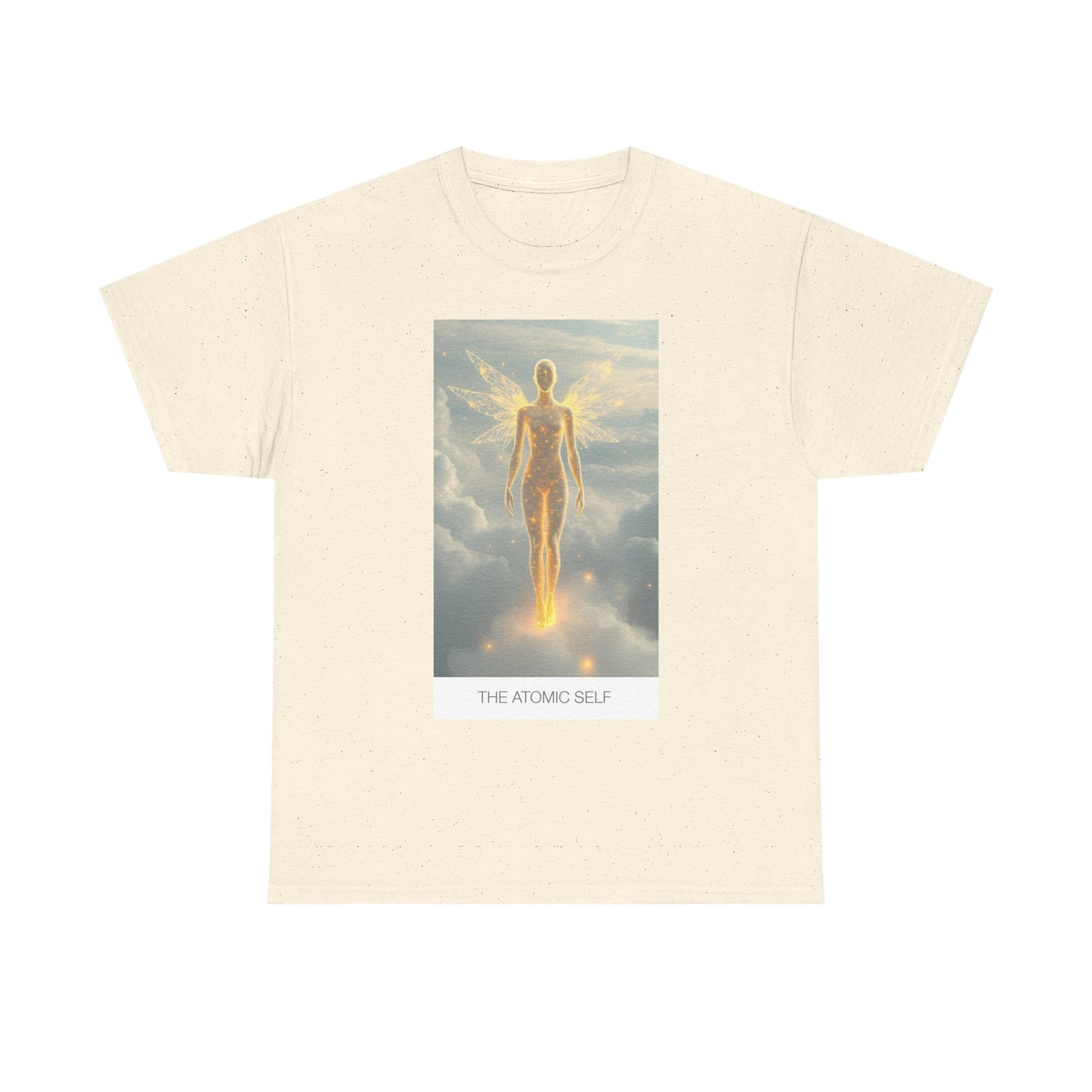 The Atomic Self Unisex Heavy Cotton Tee, Inspirational Graphic T-Shirt, Spiritual Apparel, Casual Wear, Unique Gift for Mindfulness
