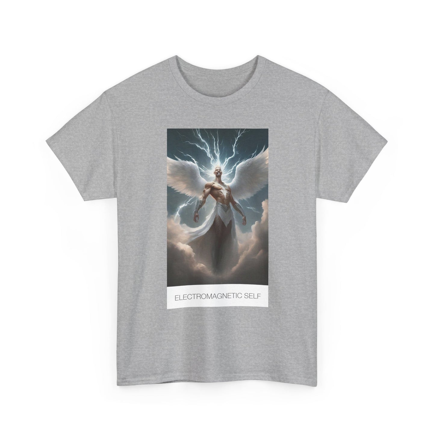 Mystical Angel Unisex Heavy Cotton Tee | Electromagnetic Self T-Shirt, Spiritual Gift, Unique Apparel, Fantasy Art Tee, Comfortable Wear