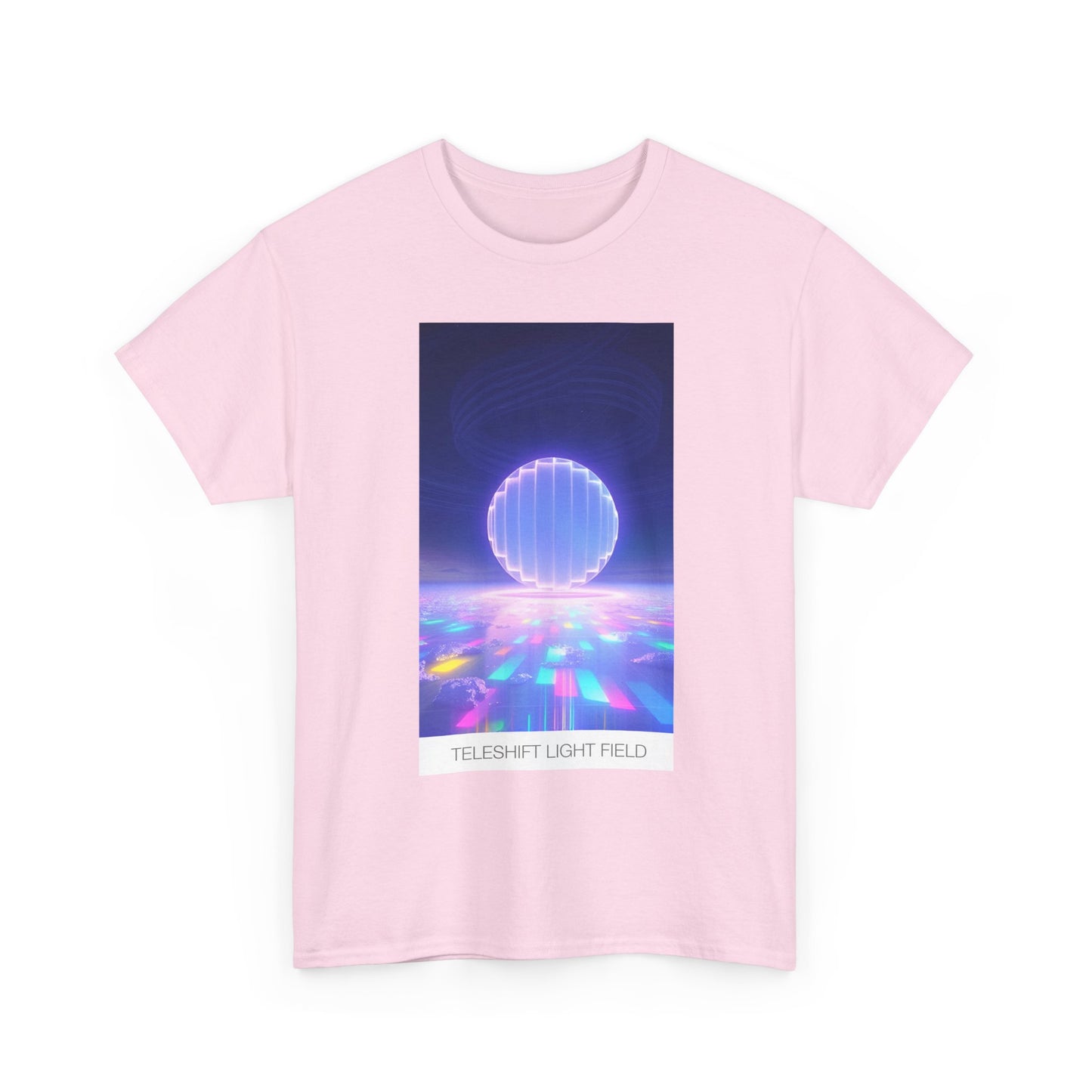 Vibrant Light Field Tee: Unisex Heavy Cotton Graphic T-Shirt, Retro Aesthetic Shirt, Festival Wear, Everyday Casual, Gift Idea