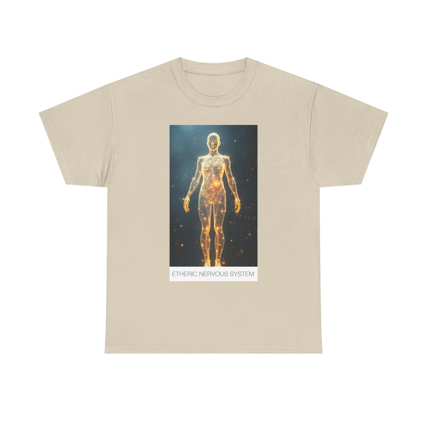 Etheric Nervous System Unisex Heavy Cotton Tee, Spirit Energy Shirt, Meditation Wear, Gift for Yoga Lovers, Mindfulness Apparel