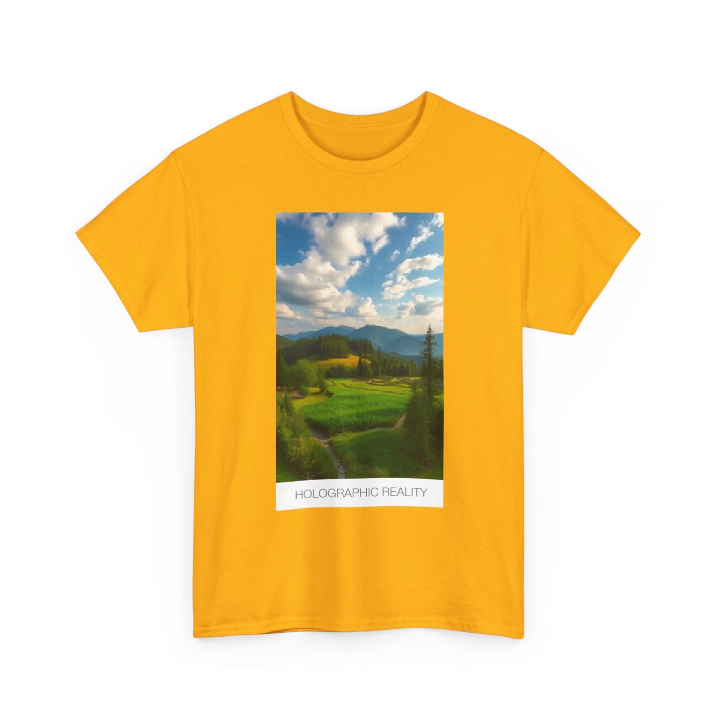 Holographic Reality Tee - Unisex Heavy Cotton Shirt for Nature Lovers, Perfect for Casual Outings, Gifts, Summer Vibes, Eco-Conscious [...]