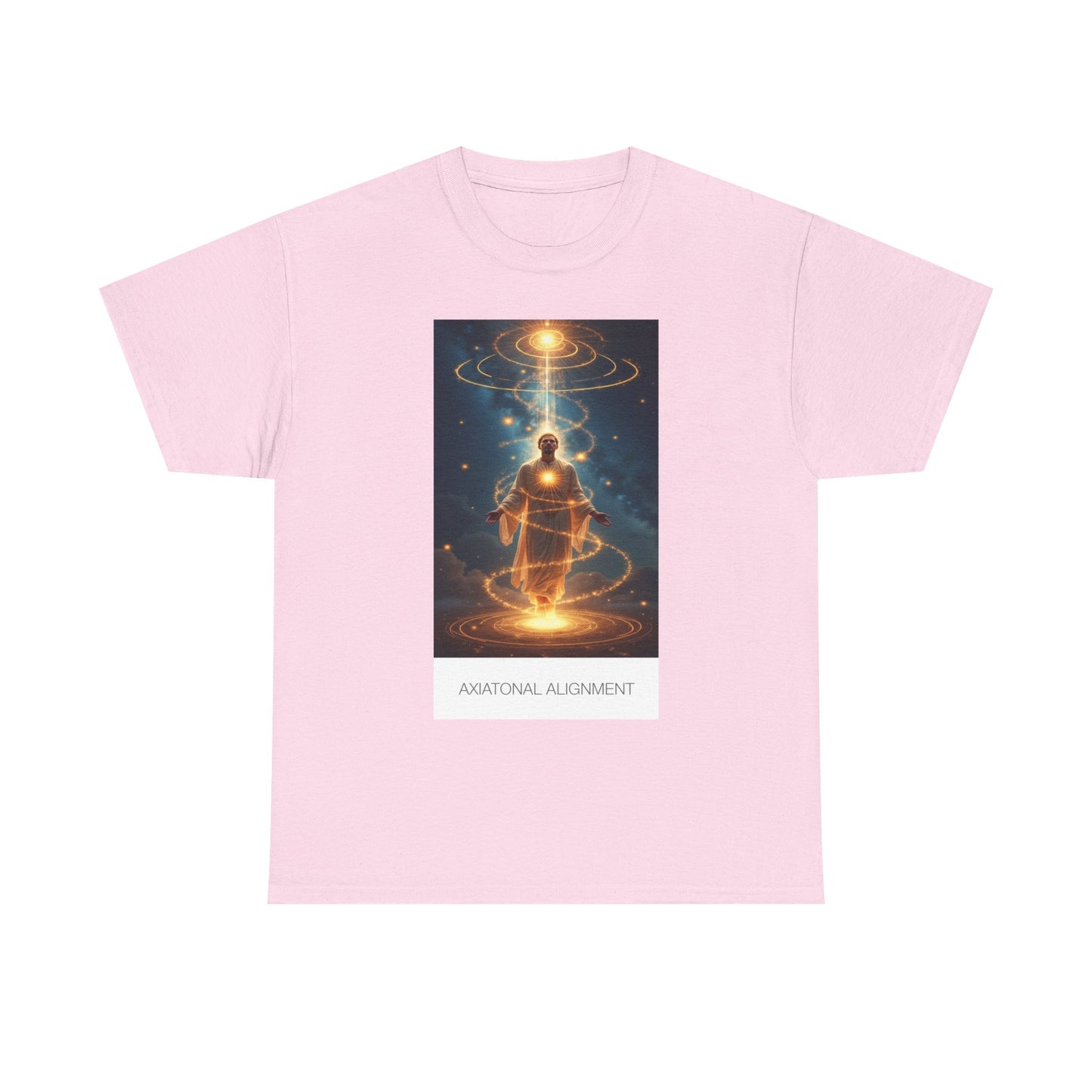 Anatomical Alignment Unisex Heavy Cotton Tee | Spiritual Graphic Shirt, Wellness Apparel, Gift for Yogis, Meditation Wear, Cosmic Art Tee