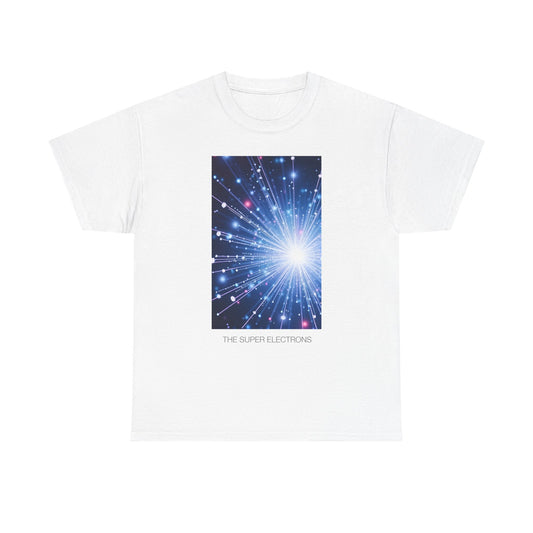 Cosmic Light Unisex Heavy Cotton Tee, Graphic Tee, Trendy Shirt, Casual Wear, Space Art Apparel, Gift for Space Lovers