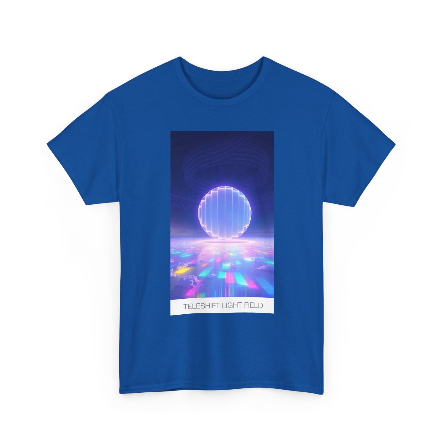 Vibrant Light Field Tee: Unisex Heavy Cotton Graphic T-Shirt, Retro Aesthetic Shirt, Festival Wear, Everyday Casual, Gift Idea