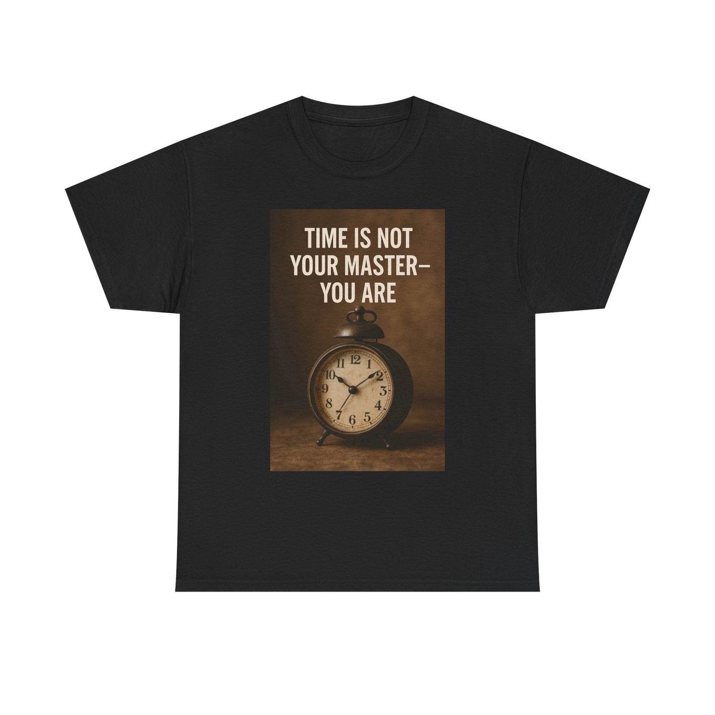 Inspirational Quote Tee: Time Is Not Your Master, Motivational T-Shirt for Mindfulness, Gift for Friends, Relaxed Fit Cotton Shirt, [...]