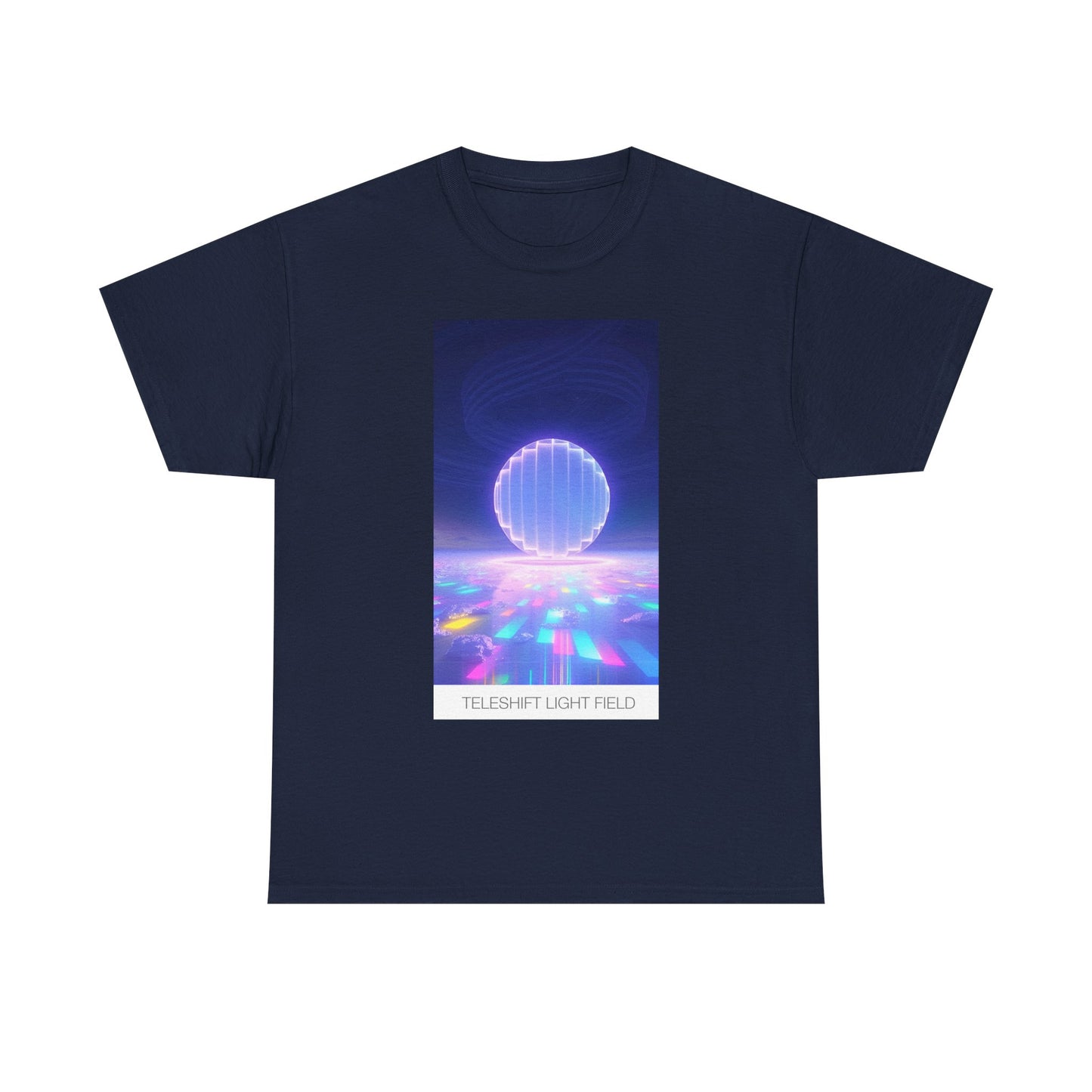 Vibrant Light Field Tee: Unisex Heavy Cotton Graphic T-Shirt, Retro Aesthetic Shirt, Festival Wear, Everyday Casual, Gift Idea