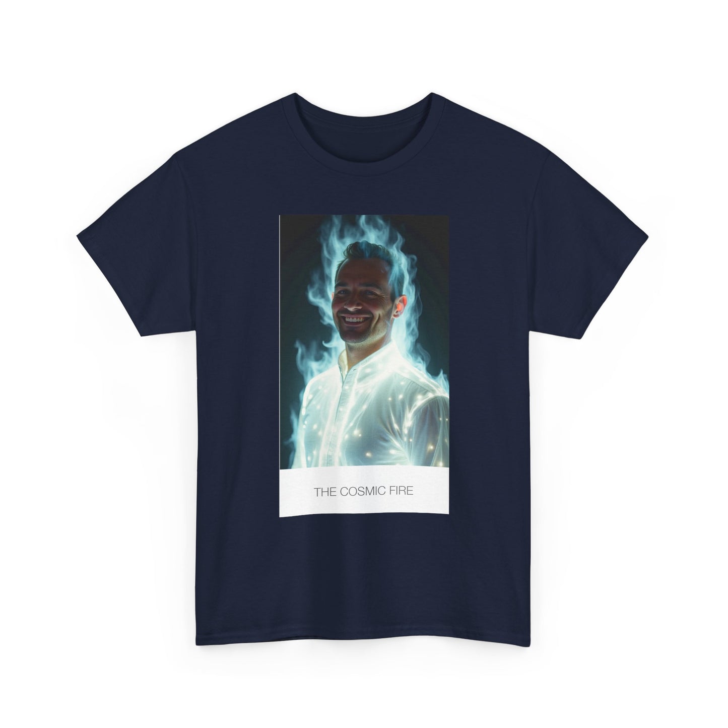 Cosmic Fire Unisex Heavy Cotton Tee, Graphic Tee, Gift for Him, Motivational Shirt, Casual Wear, Unique Design, Statement T-Shirt