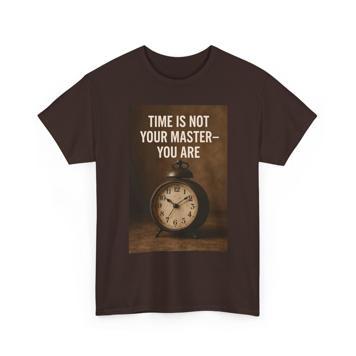 Inspirational Quote Tee: Time Is Not Your Master, Motivational T-Shirt for Mindfulness, Gift for Friends, Relaxed Fit Cotton Shirt, [...]