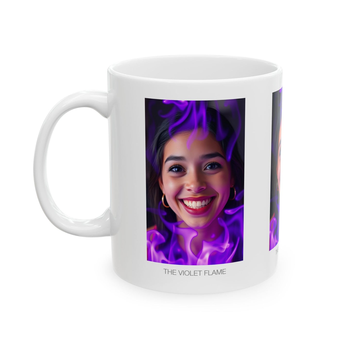 Violet Flame Ceramic Mug Set, Artistic Coffee Cup, Unique Gift, Modern Kitchen Decor, Home or Office Use, Birthday, Inspirational