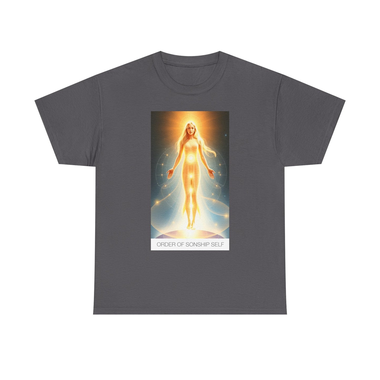 Celestial Self Unisex Heavy Cotton Tee, Spiritual Gift, Artistic T-Shirt, Cosmic Apparel, Meditation Clothing
