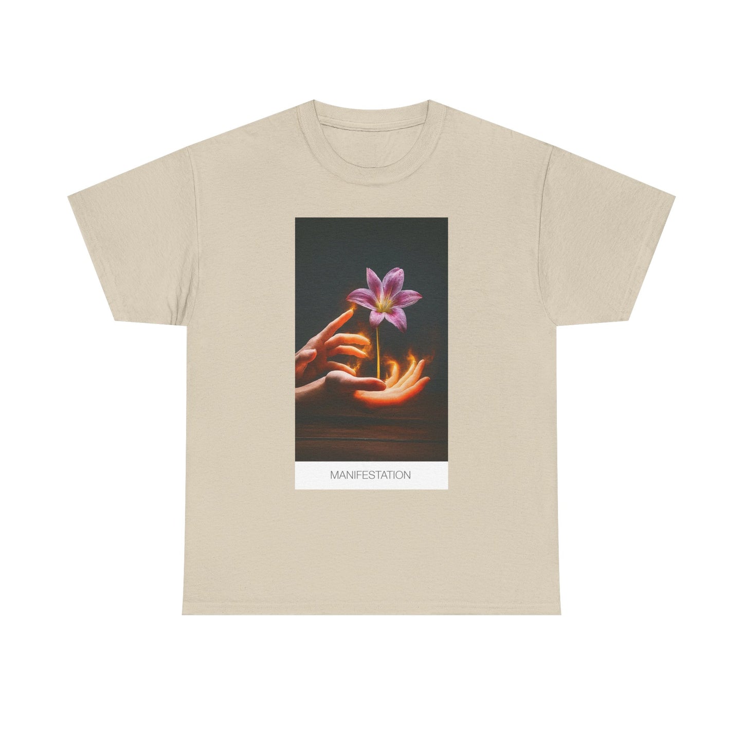 Manifestation Unisex Heavy Cotton Tee, Inspirational Shirt, Spiritual Gift, Positive Energy, Affirmation T-Shirt, Mindfulness Apparel