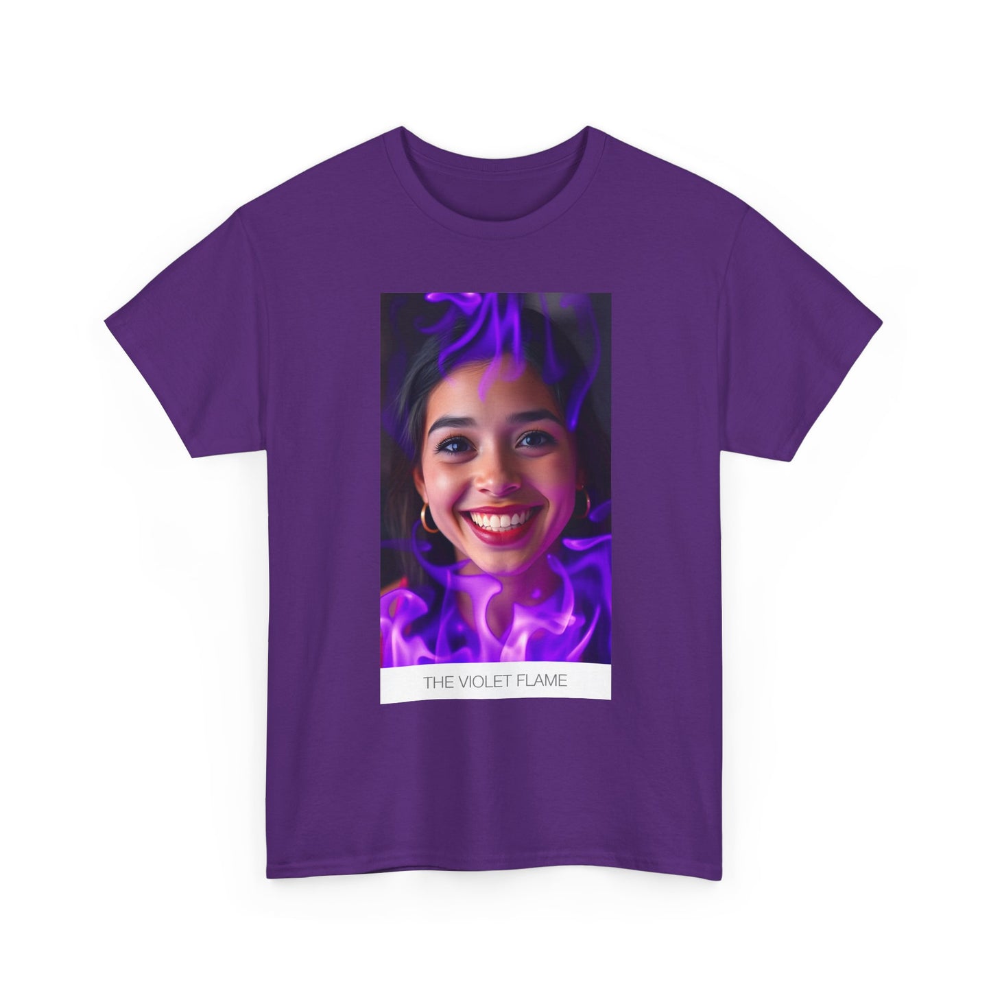 Violet Flame Graphic Tee, Unisex T-Shirt, Casual Wear, Unique Gift, Trendy Streetwear, Colorful Art Tee