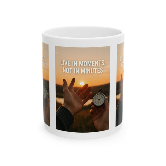Inspirational Ceramic Mug - "Live in Moments, Not in Minutes" - Perfect for Coffee Lovers, Gift for Friend, Motivational Mug, Relaxing [...]