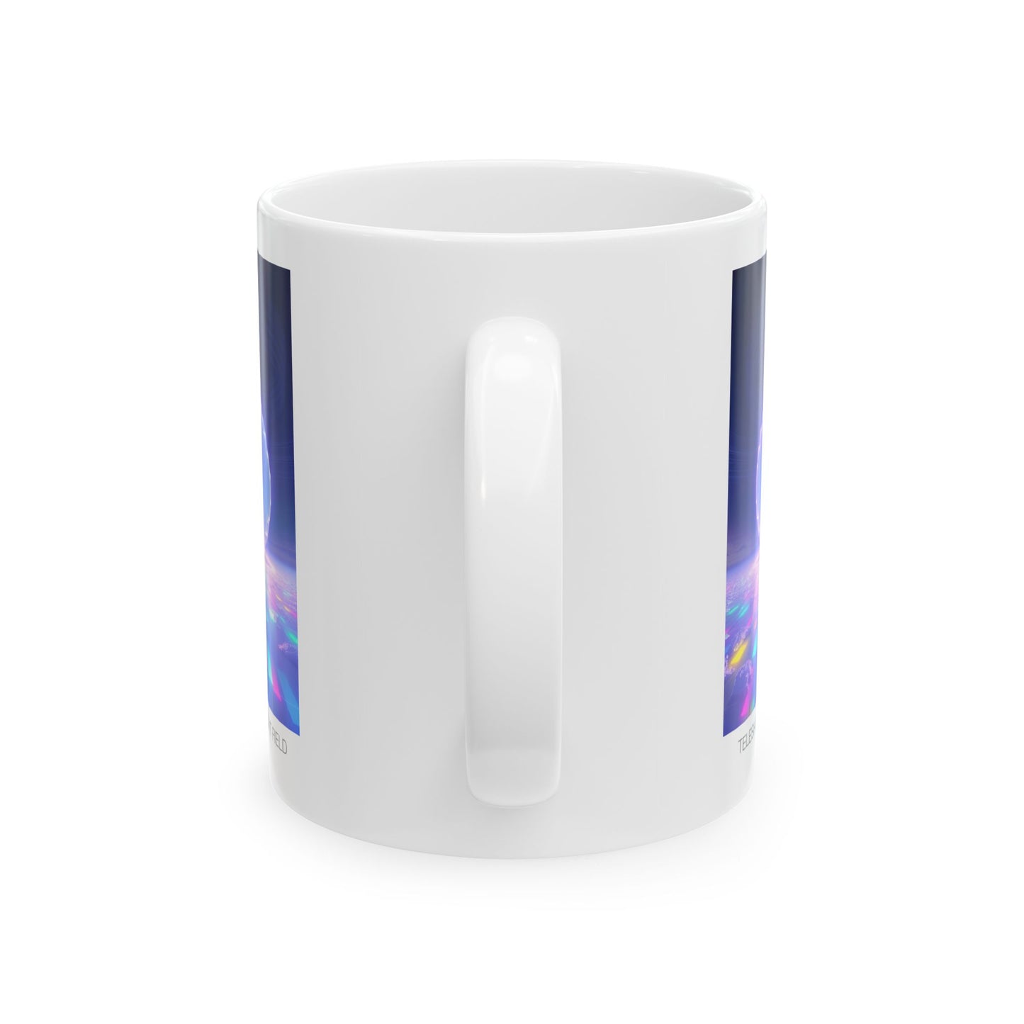 Vibrant Cosmic Ceramic Mug - Teleshift Light Field Art - Perfect Gift for Dreamers, Gamers, and Art Lovers, 11oz & 15oz