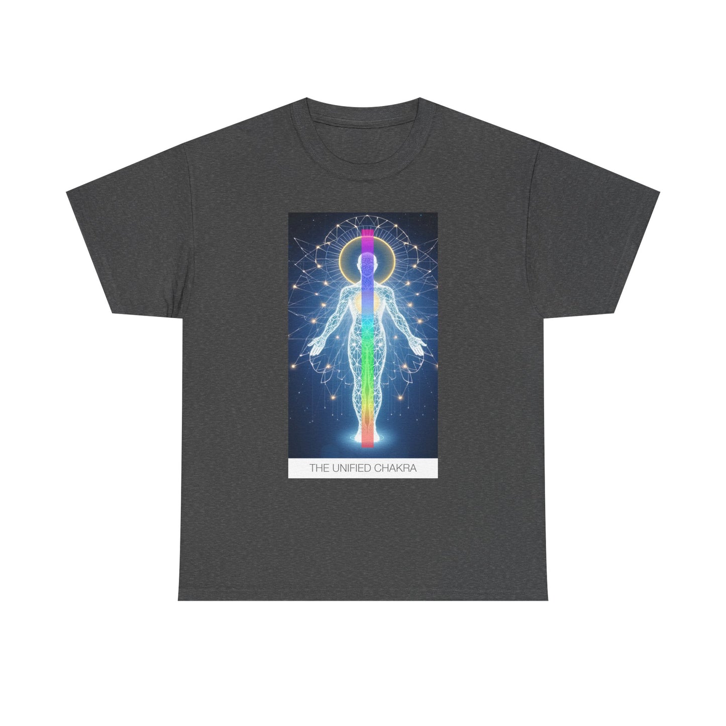 Chakra Energy Unisex Tee, Spiritual T-Shirt, Meditation Gear, Yoga Apparel, Gifts for Wellness, Chakra Art Tee