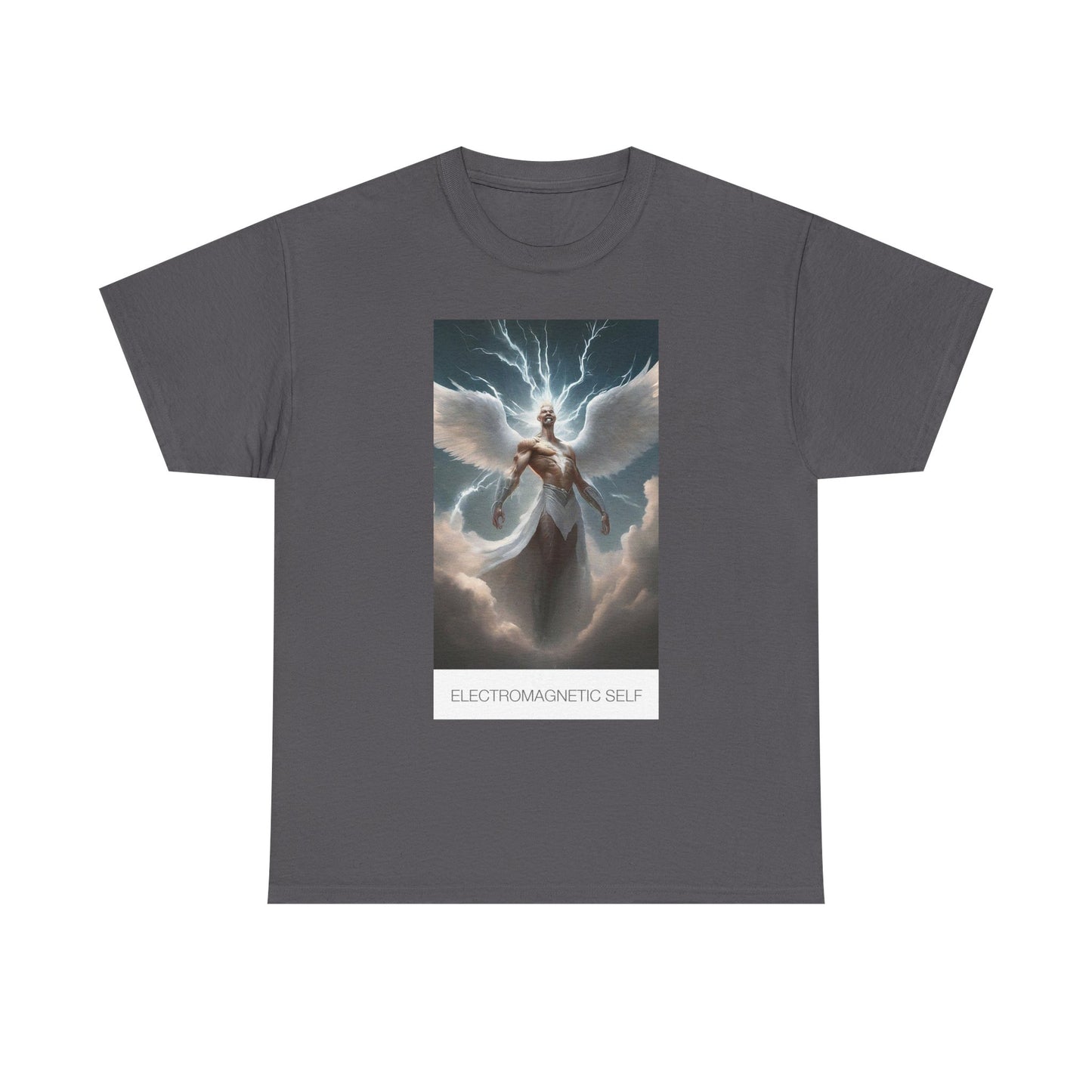 Mystical Angel Unisex Heavy Cotton Tee | Electromagnetic Self T-Shirt, Spiritual Gift, Unique Apparel, Fantasy Art Tee, Comfortable Wear