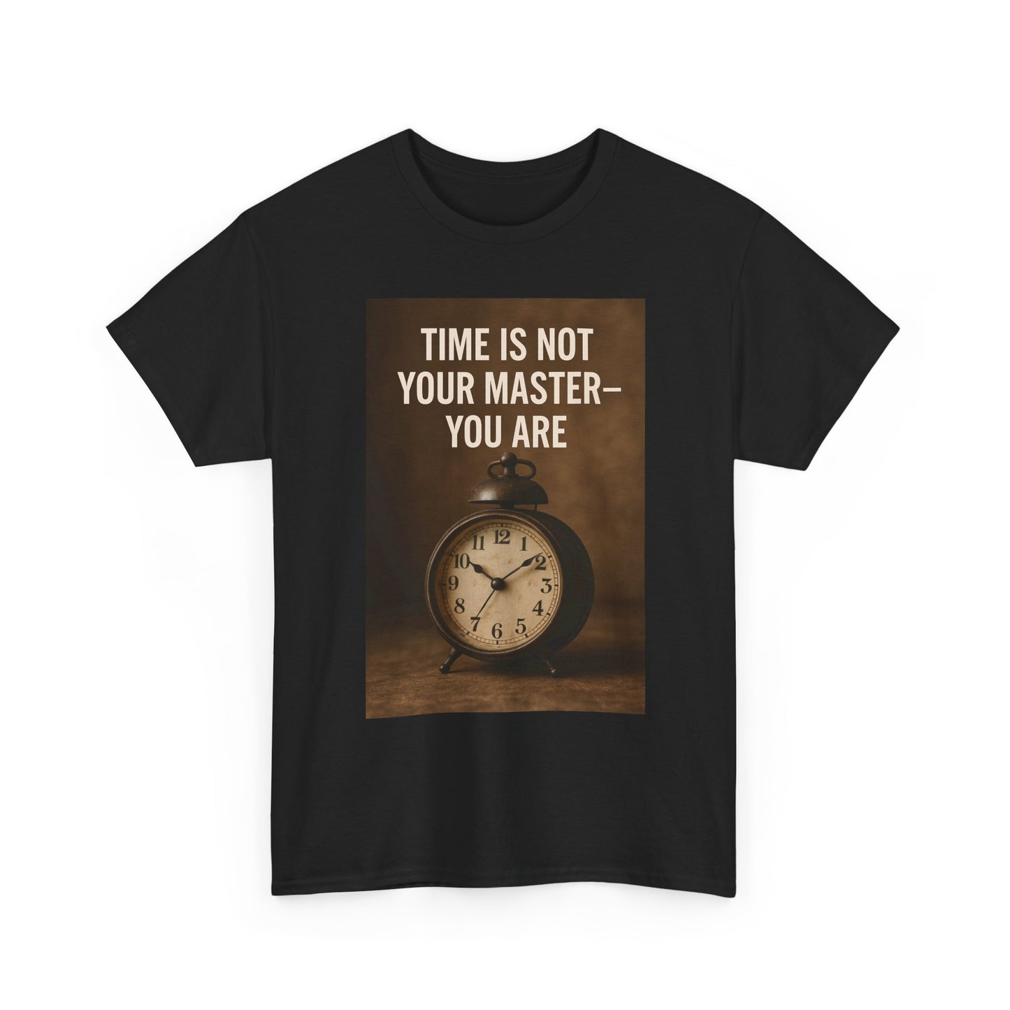 Inspirational Quote Tee: Time Is Not Your Master, Motivational T-Shirt for Mindfulness, Gift for Friends, Relaxed Fit Cotton Shirt, [...]
