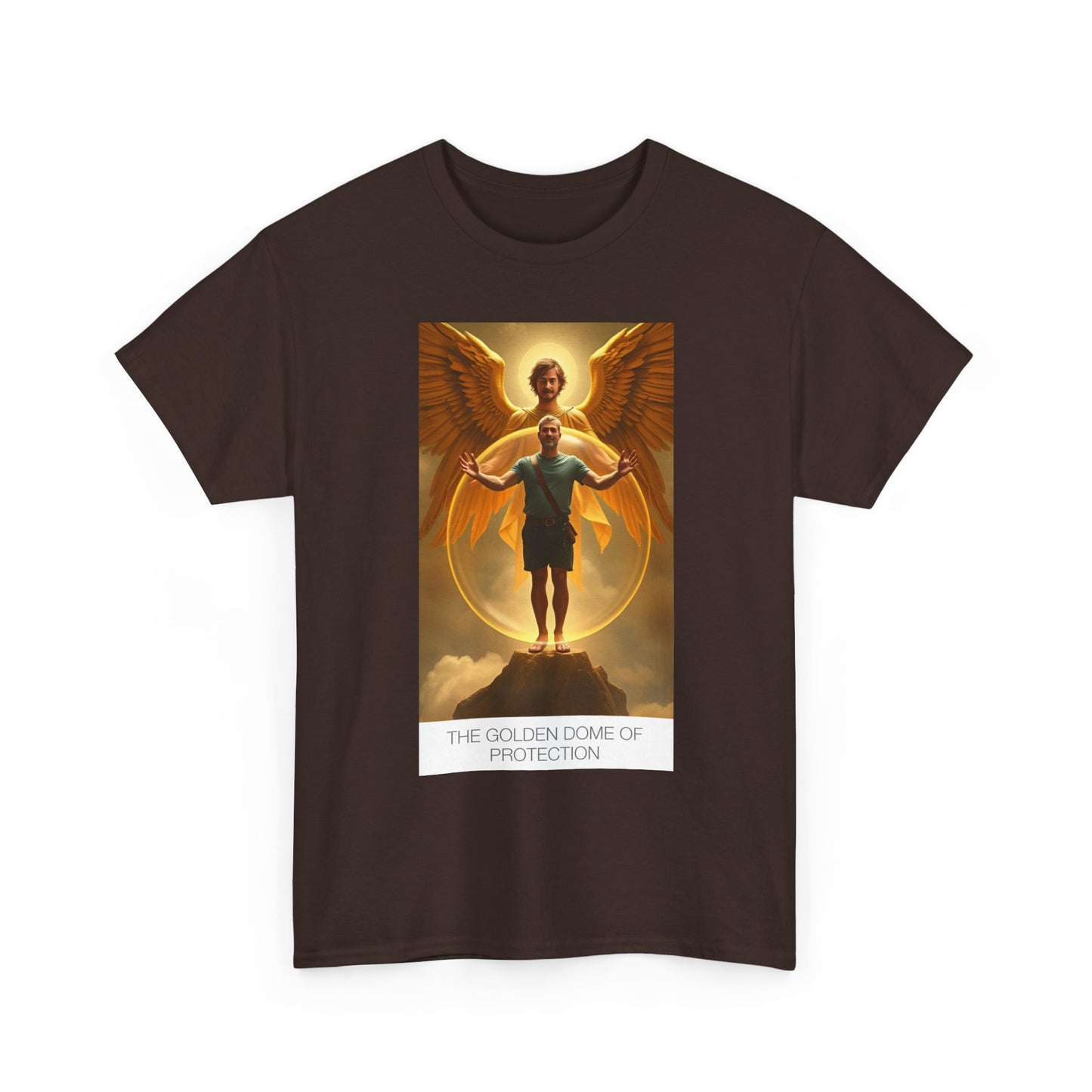 Divine Protection Tee, Unisex Cotton T-Shirt, Spiritual Art Shirt, Guardian Angel Apparel, Gift for Faith Lovers, Unique Spiritual Wear