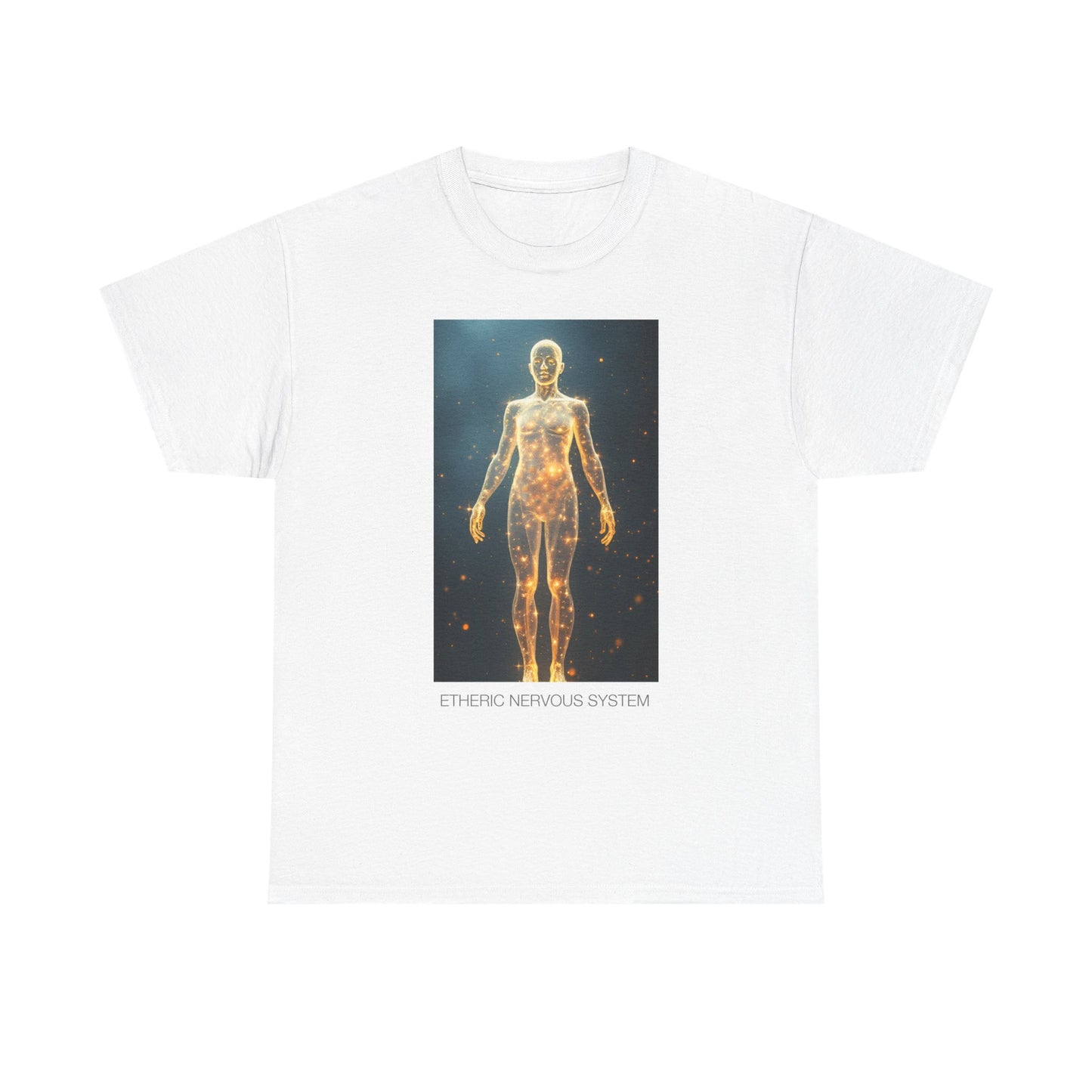 Etheric Nervous System Unisex Heavy Cotton Tee, Spirit Energy Shirt, Meditation Wear, Gift for Yoga Lovers, Mindfulness Apparel