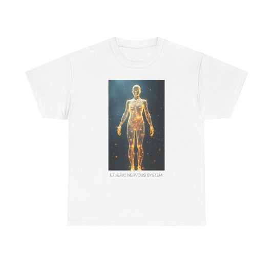 Etheric Nervous System Unisex Heavy Cotton Tee, Spirit Energy Shirt, Meditation Wear, Gift for Yoga Lovers, Mindfulness Apparel