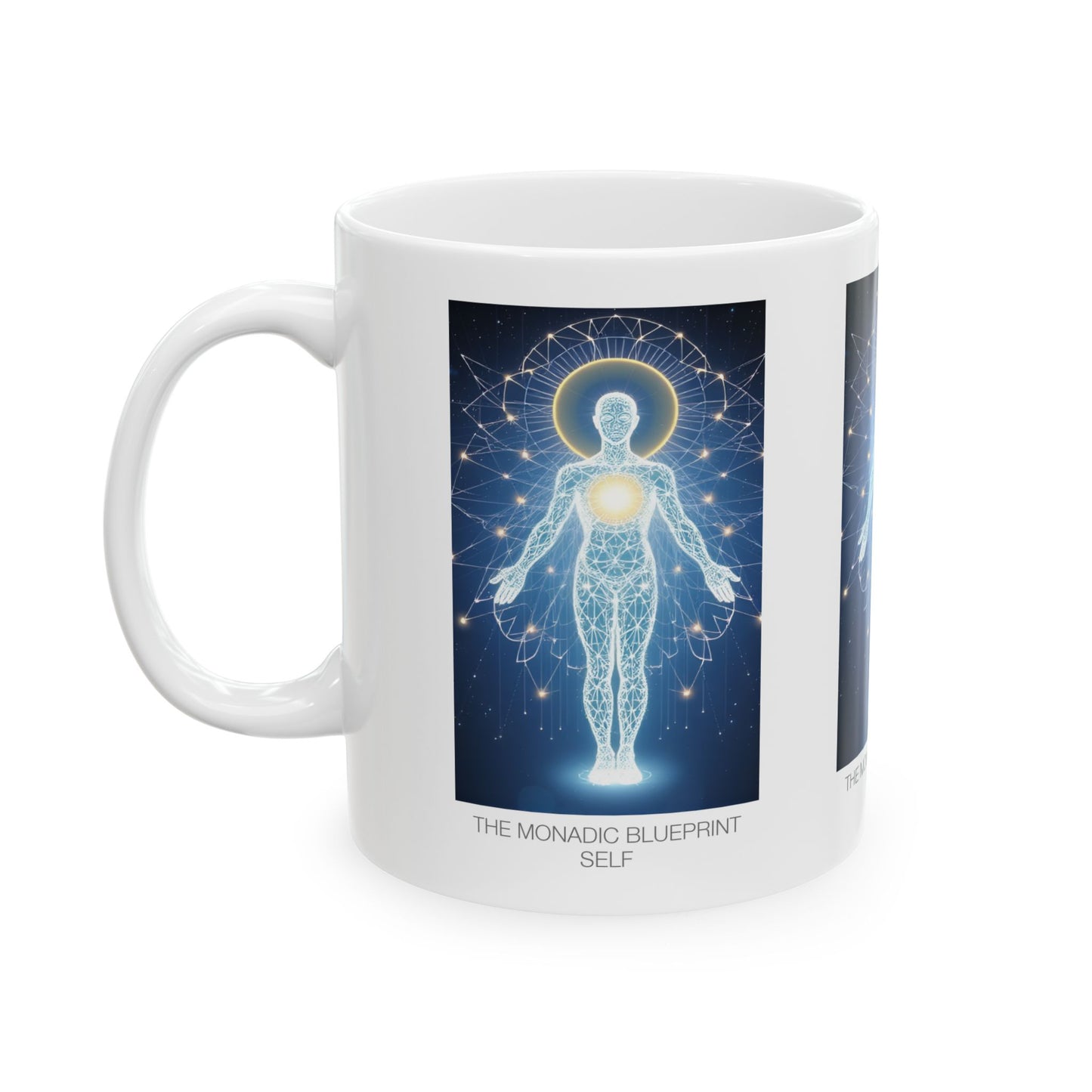 Celestial Spirituality Ceramic Mug, 11oz & 15oz, Healing Mug, Gift for Yogis, Mindfulness Decor, Astrology Lover's Coffee Cup