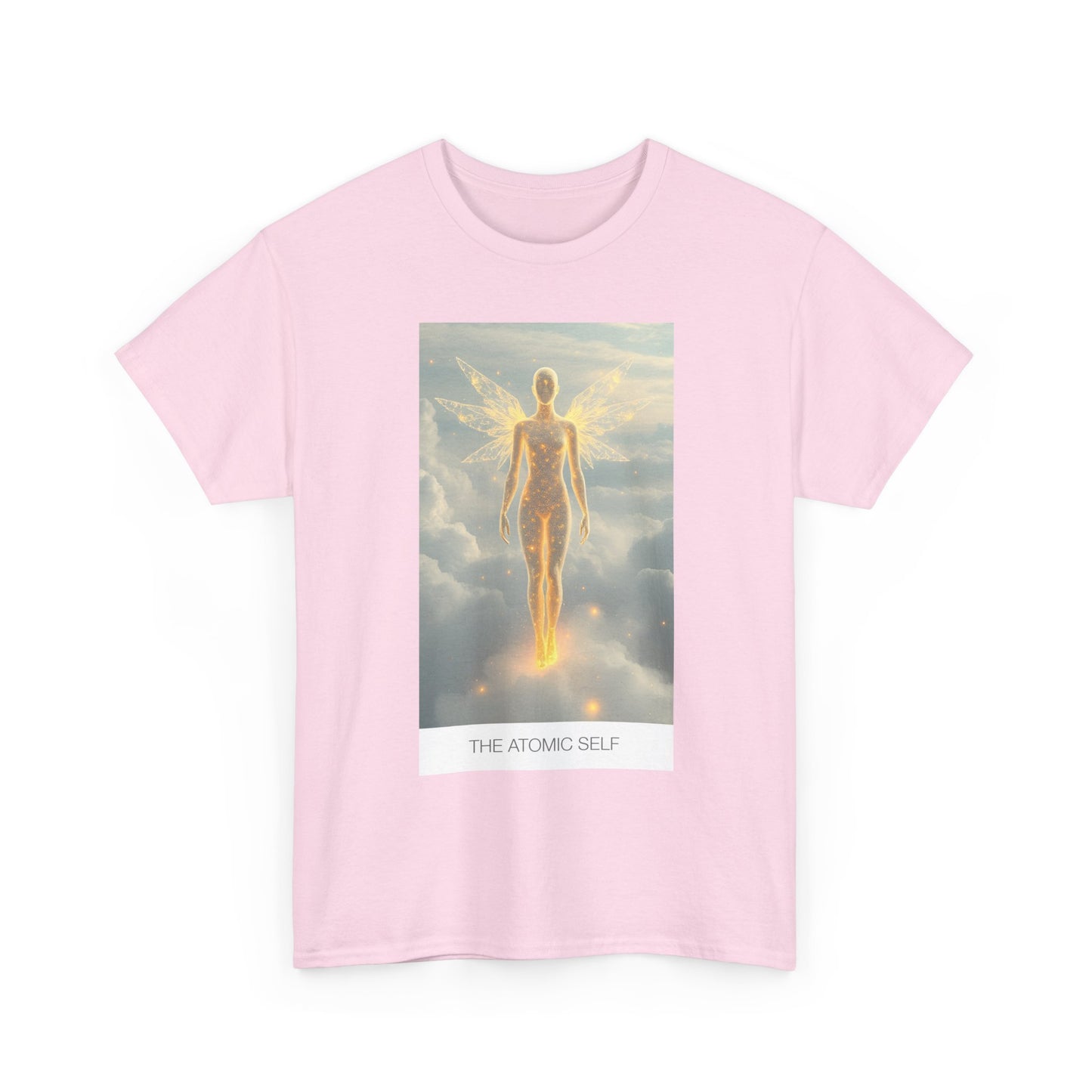 The Atomic Self Unisex Heavy Cotton Tee, Inspirational Graphic T-Shirt, Spiritual Apparel, Casual Wear, Unique Gift for Mindfulness